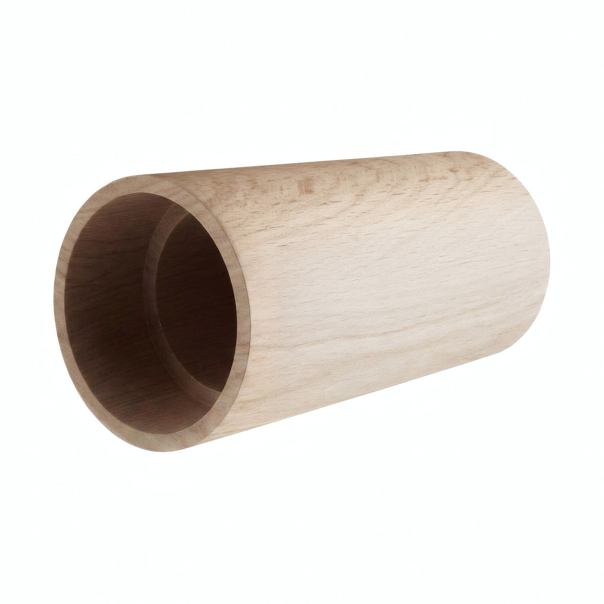 Abat-jour spot cylindrique en hêtre avec douille E27 — Bois naturel