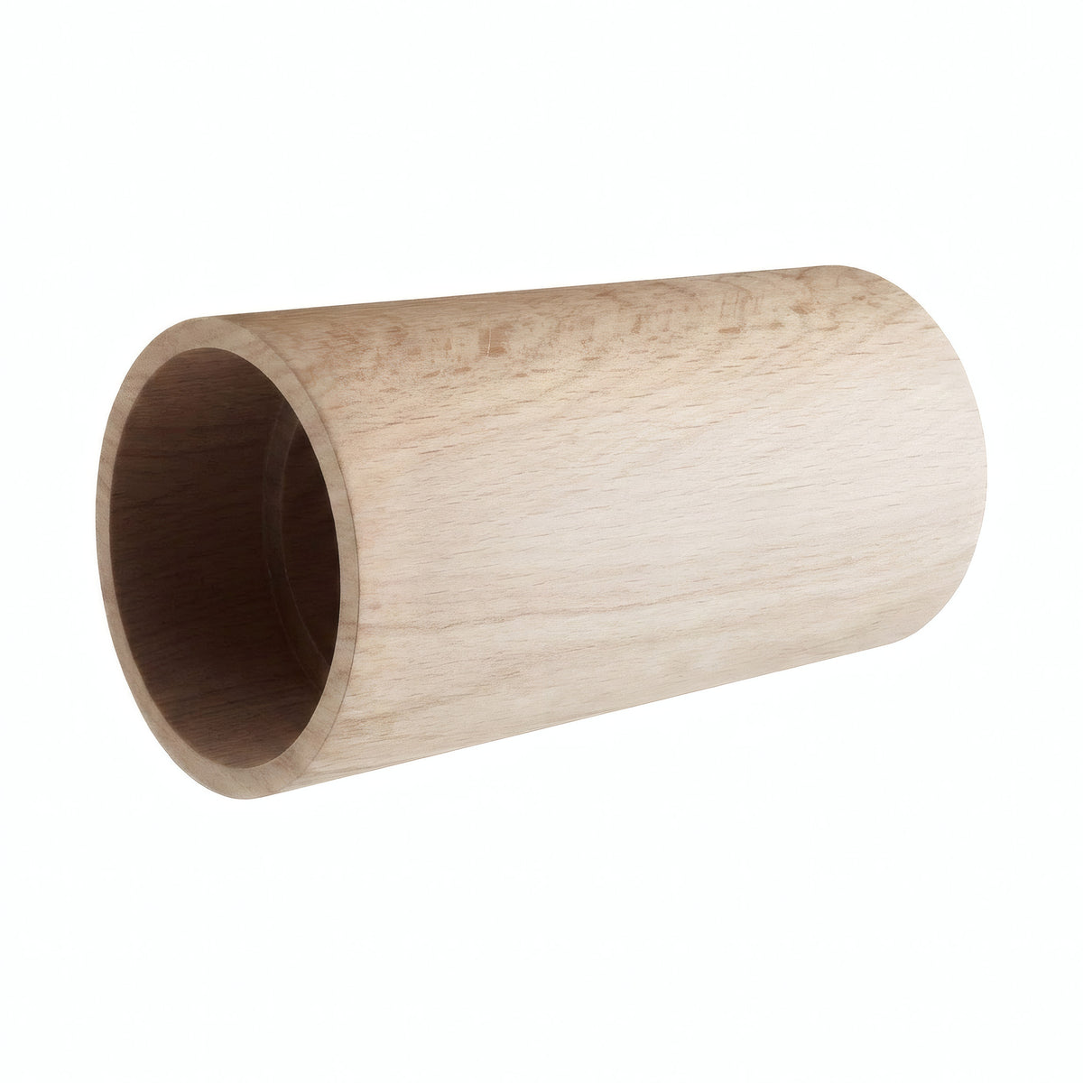 Abat-jour spot cylindrique en hêtre avec douille E27 — Bois naturel