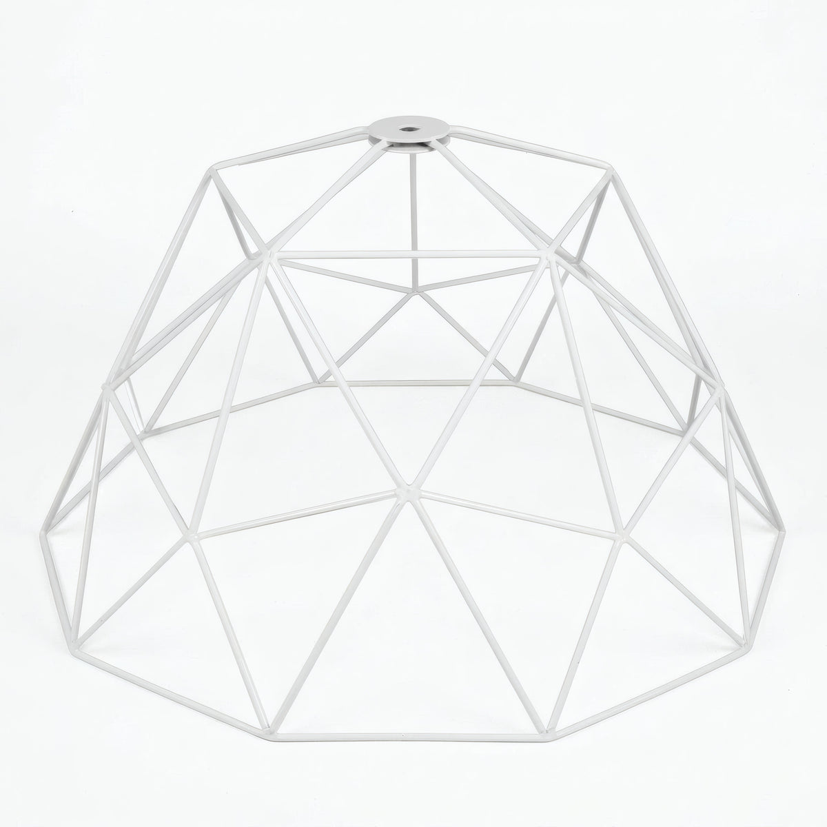 Abat-jour cage dôme XL en métal Ø 35 cm avec douille E27 — Blanc