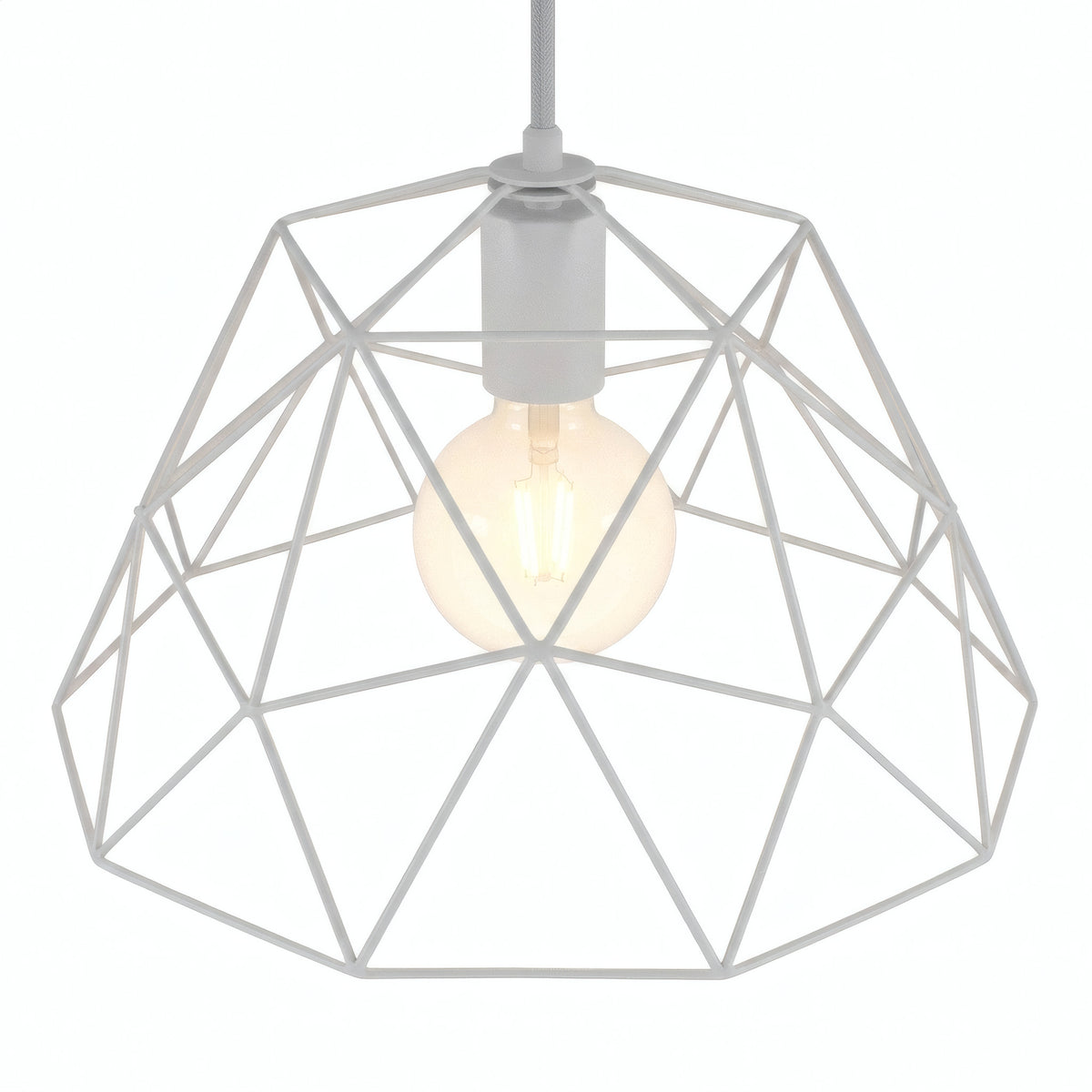 Abat-jour cage dôme XL en métal Ø 35 cm avec douille E27