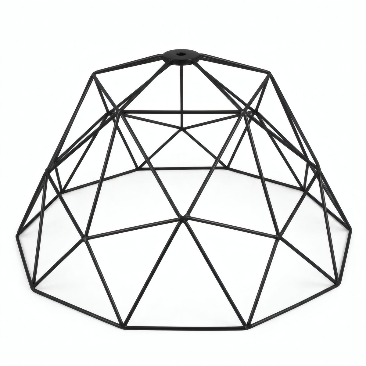 Abat-jour cage dôme XL en métal Ø 35 cm avec douille E27 — Noir