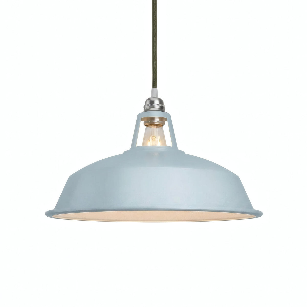 Abat-jour cloche en métal émaillé Ø 38 cm pour douille E27