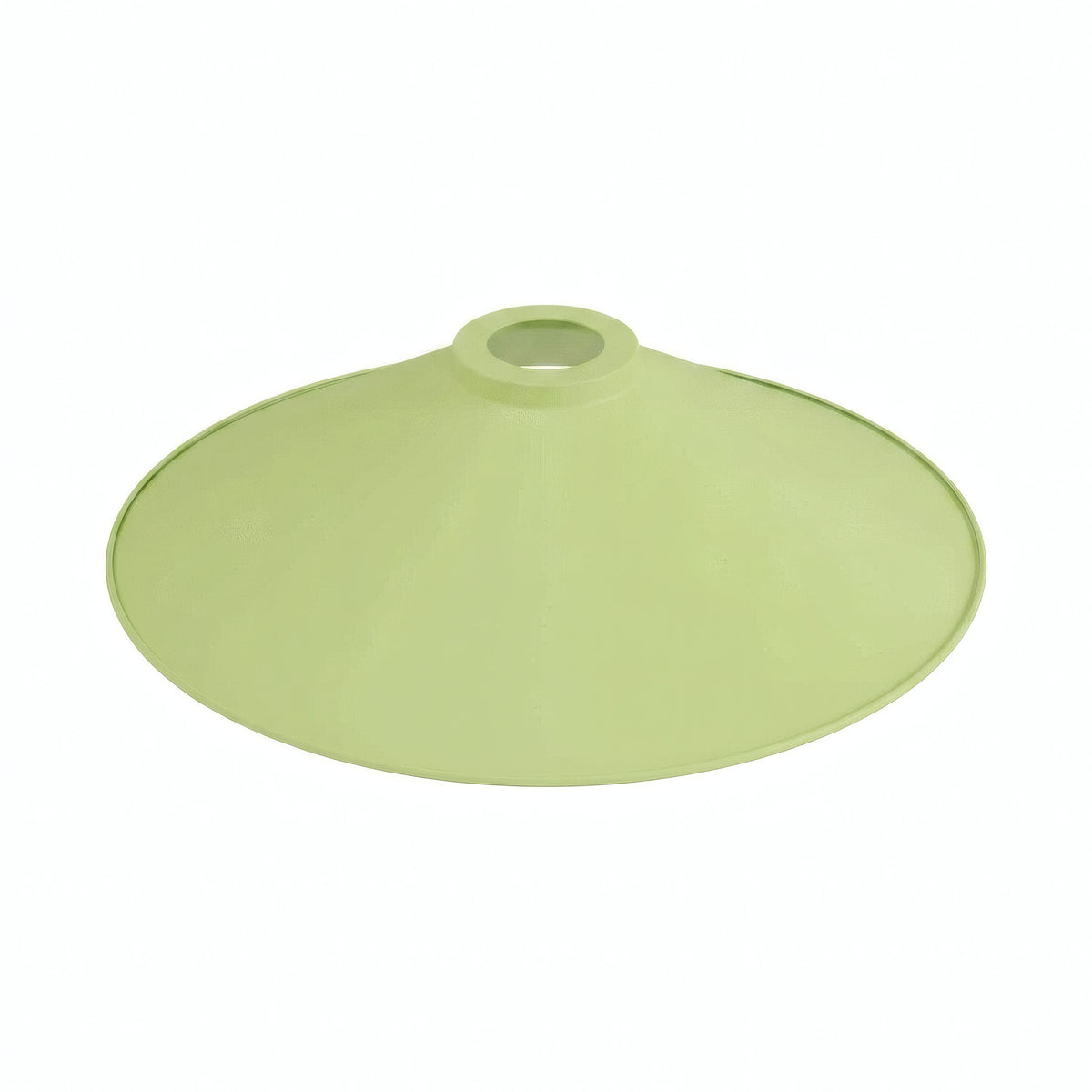 Abat-jour plat en métal émaillé Ø 30 cm pour douille E27 — Vert prairie