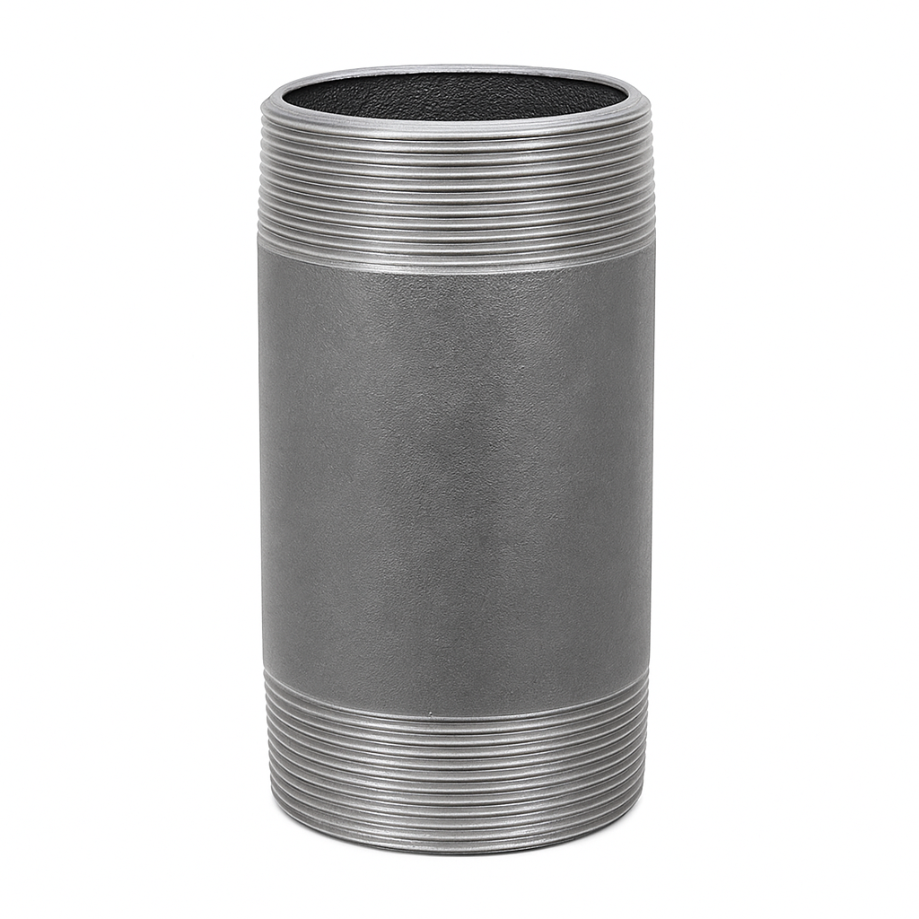 Mamelon fileté acier noir 66x76mm