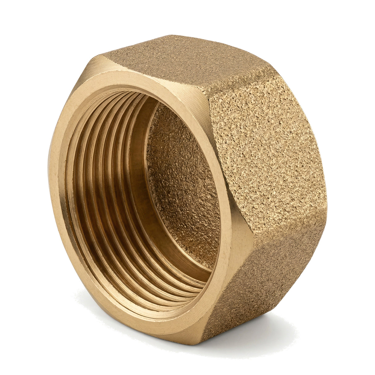 Bouchon femelle à tête hexagonale en laiton CW617N BSP - vue isométrique