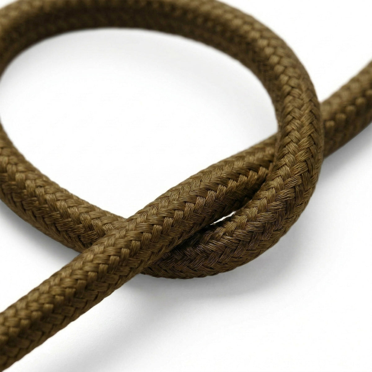 Câble textile rond en coton Marron espresso