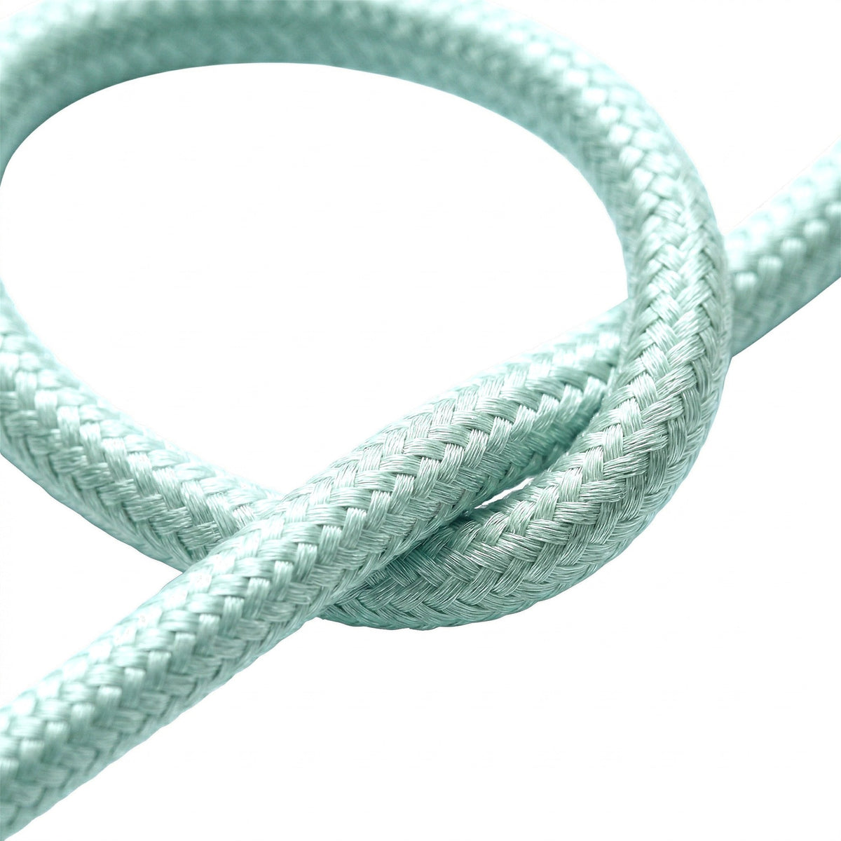 Câble textile rond en coton Vert céladon