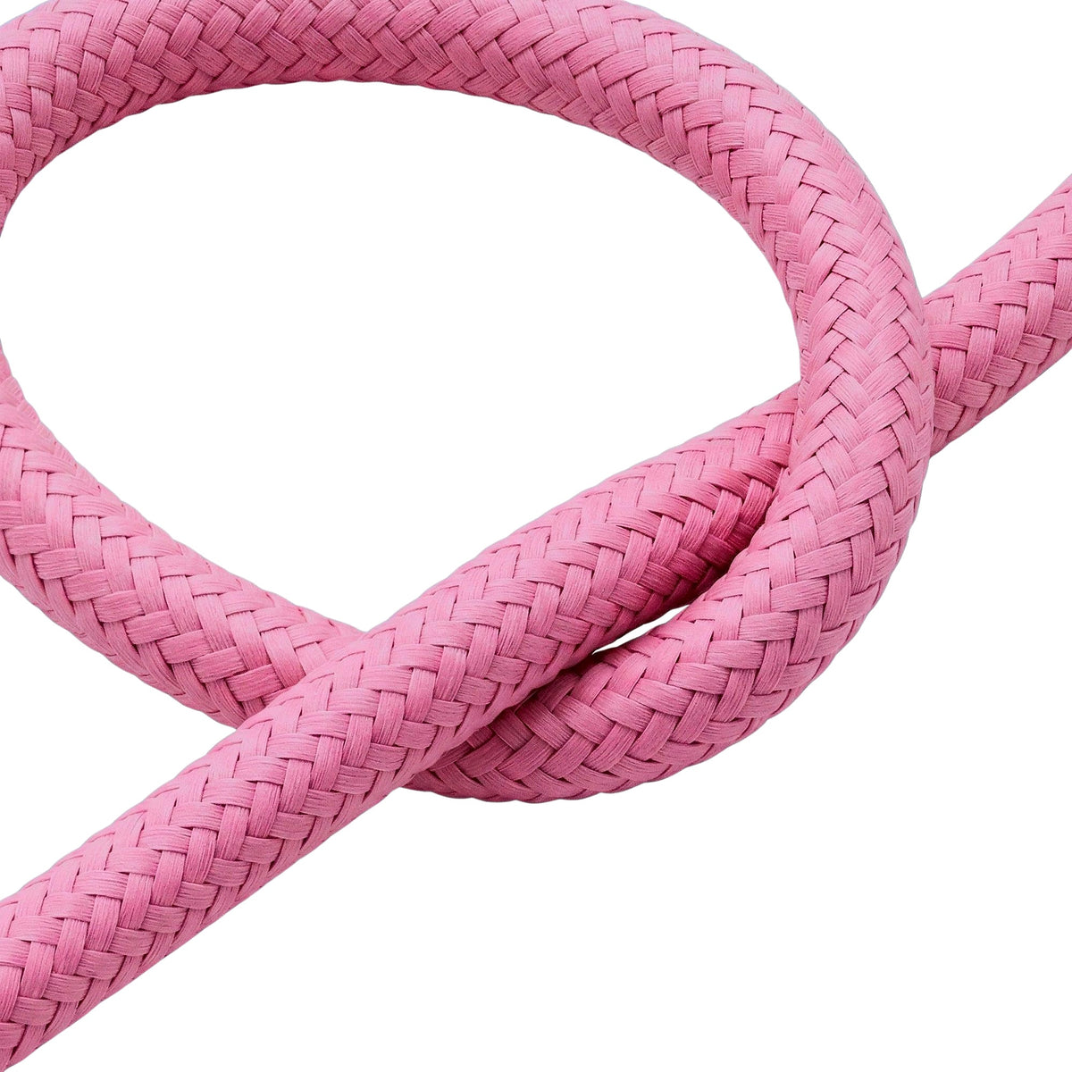Câble textile rond effet soie Rose fuchsia