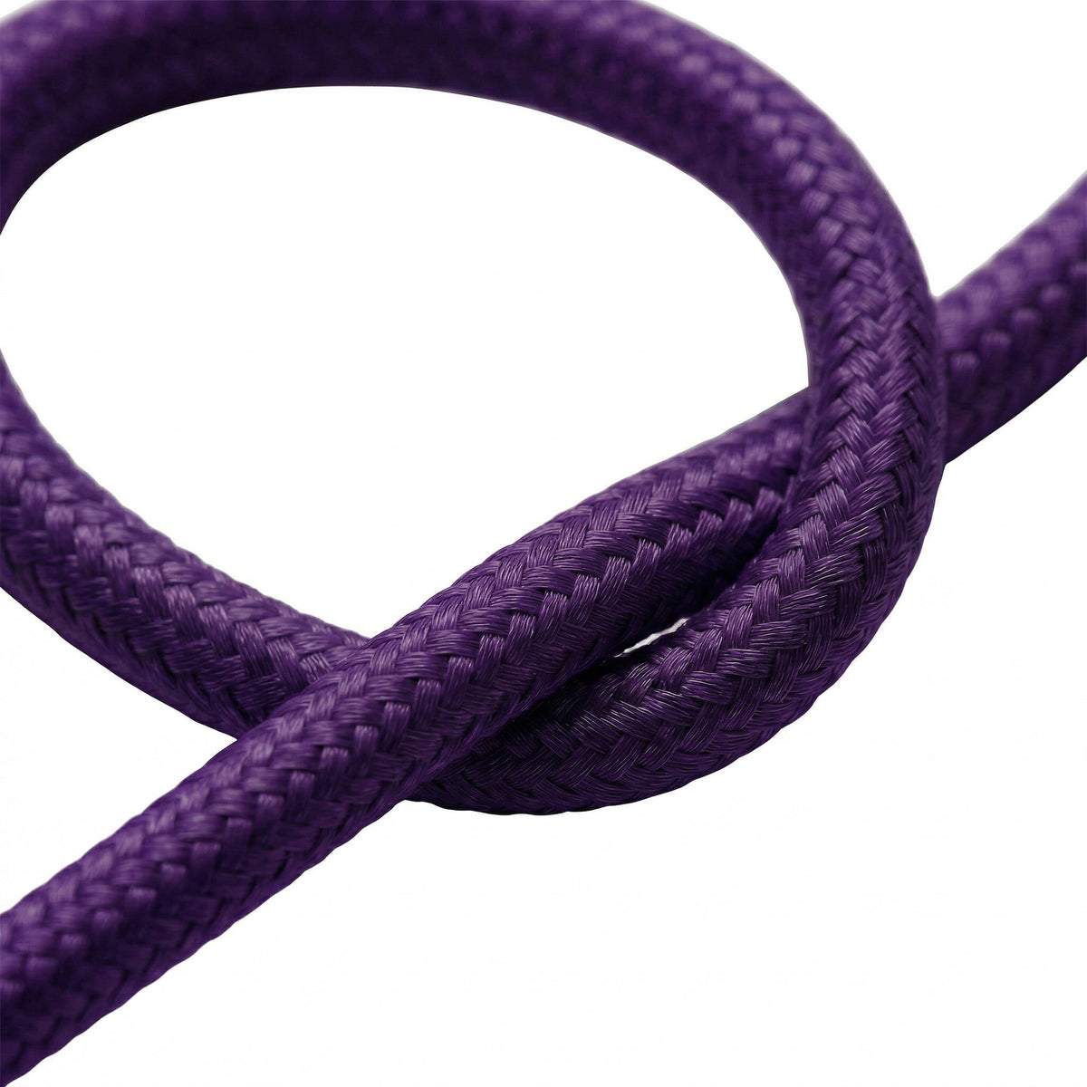 Câble textile rond effet soie Violet impérial