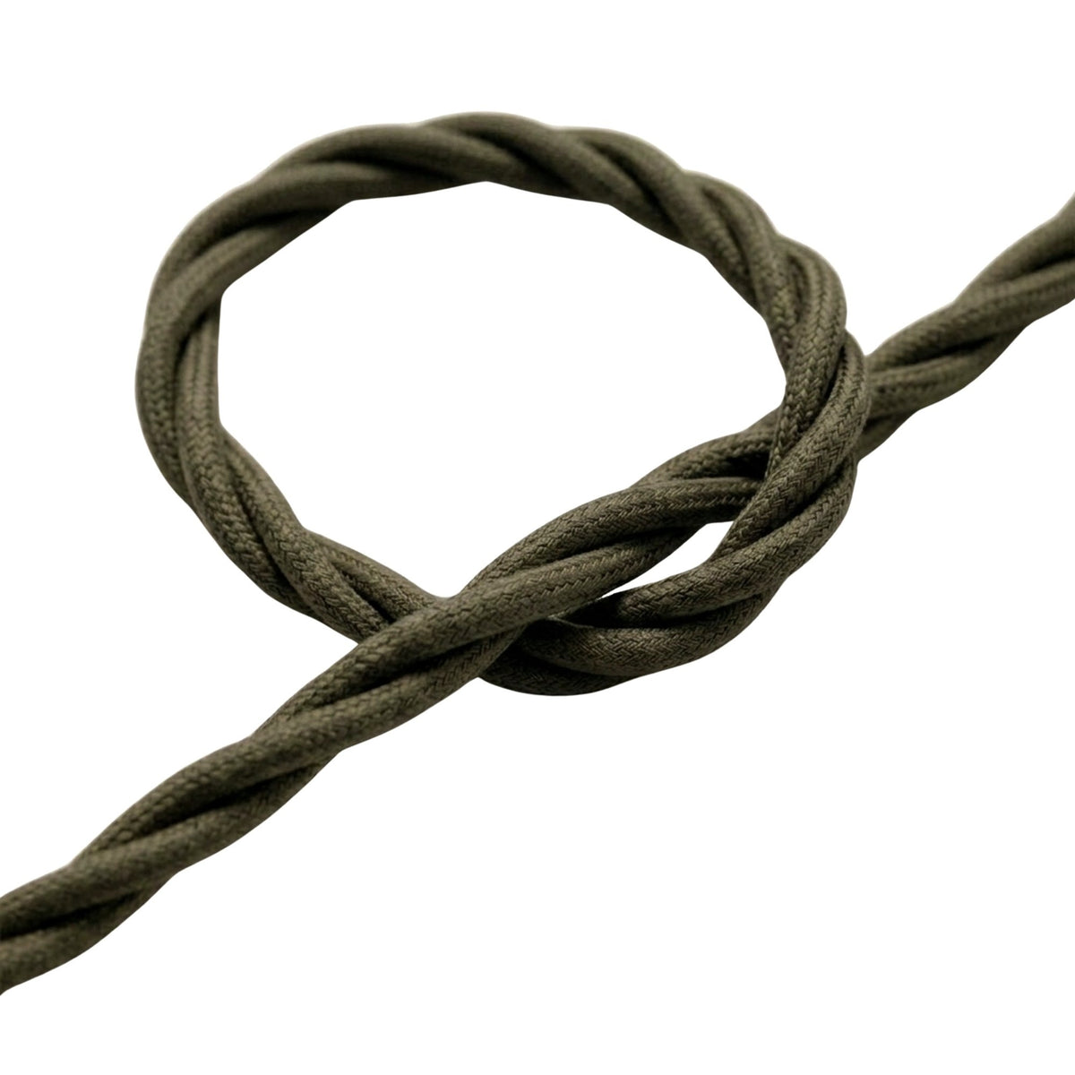 Câble textile torsadé effet soie Gris foncé