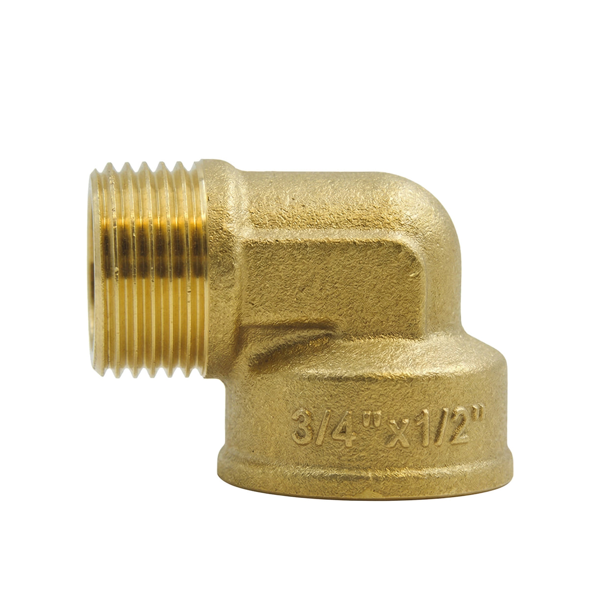 Coude réduit mâle-femelle en laiton CW617N BSP - vue isométrique