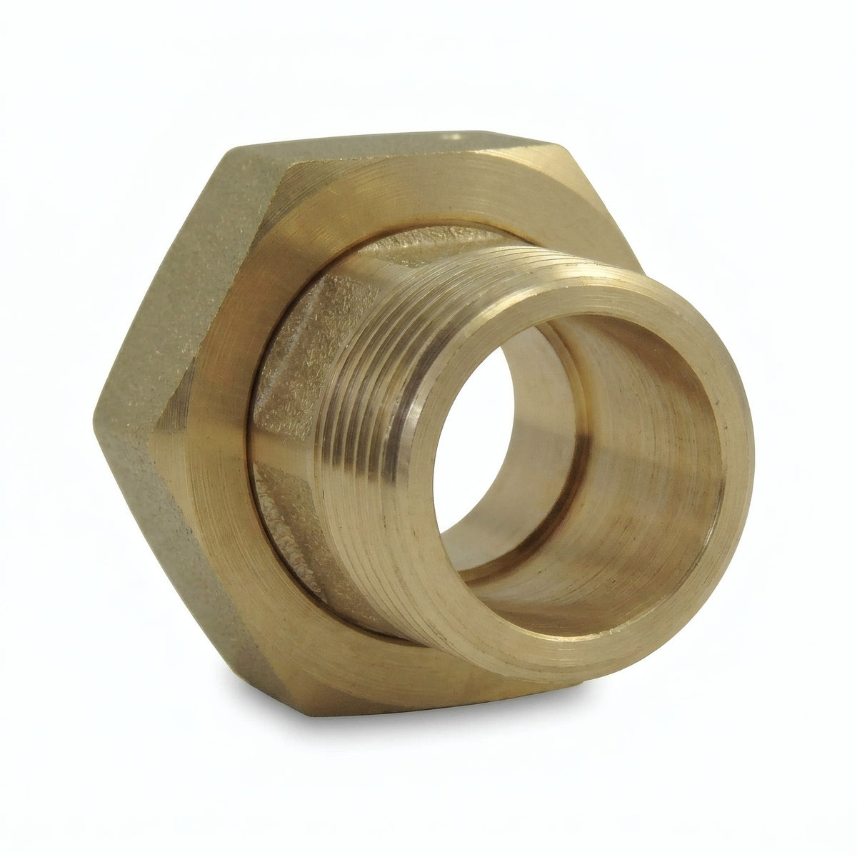 1/2 raccord union compteur ISO 228-1 laiton - photo produit fond blanc 8