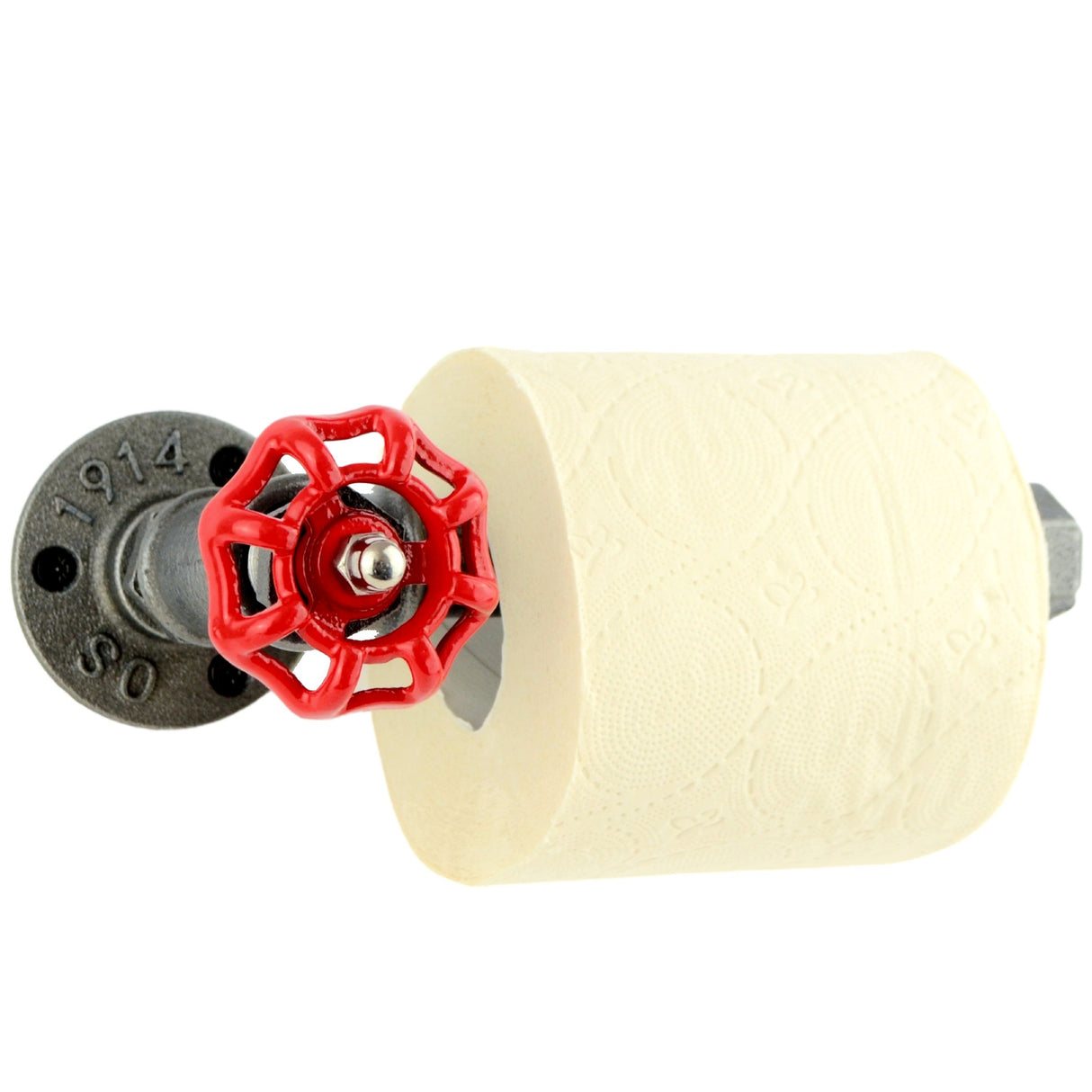 Dérouleur style industriel volant rouge