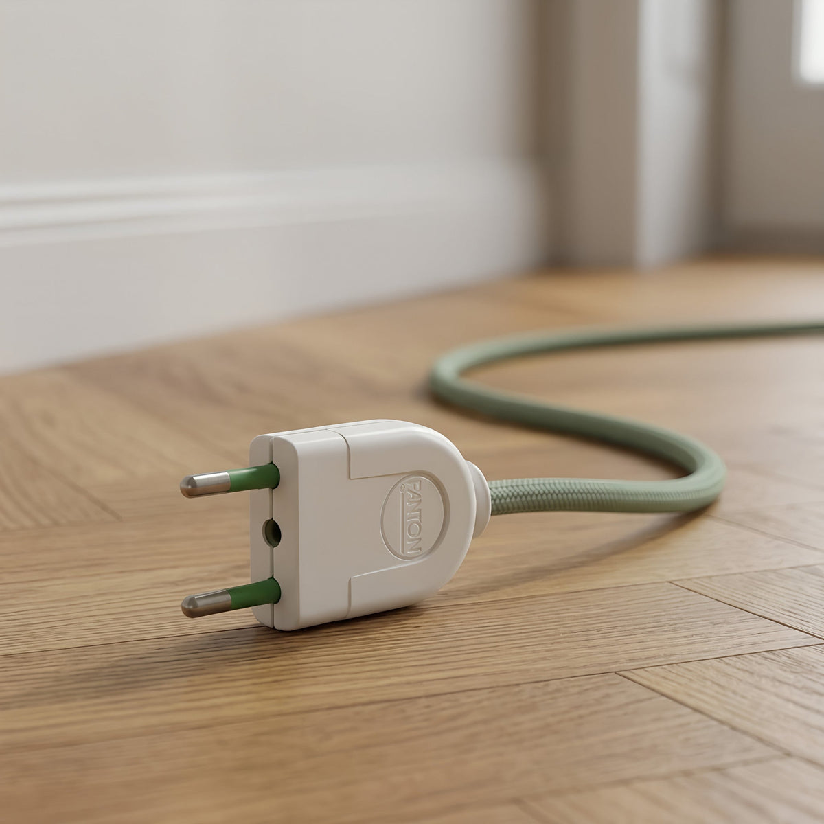 Fiche électrique droite, petit modèle pour lampe
