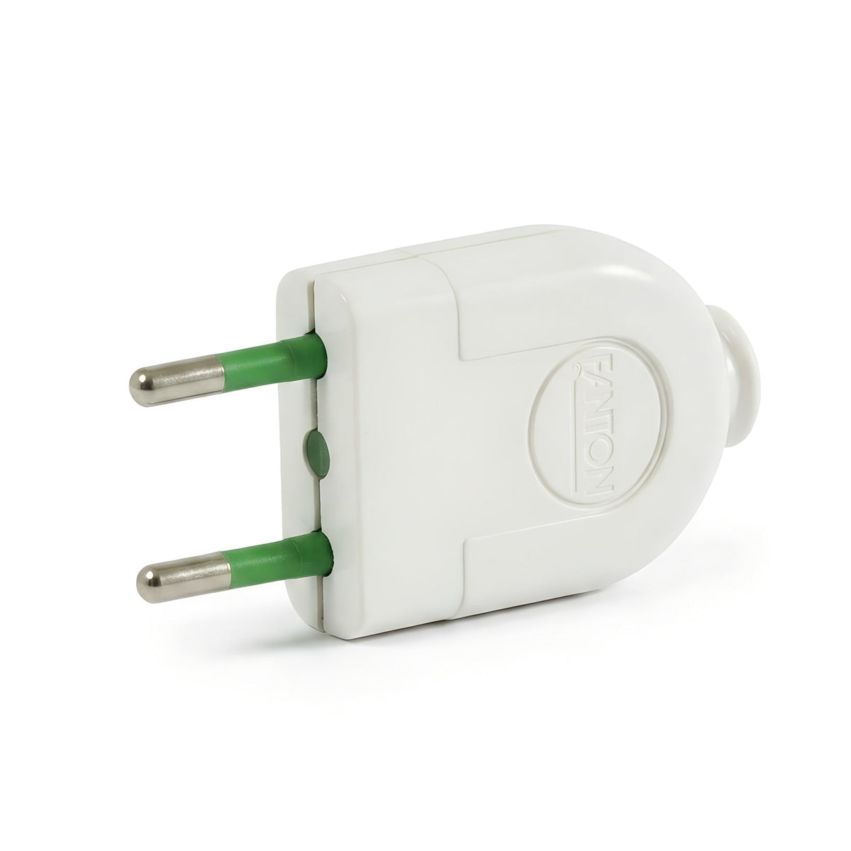 Fiche électrique droite, petit modèle pour lampe — Blanc