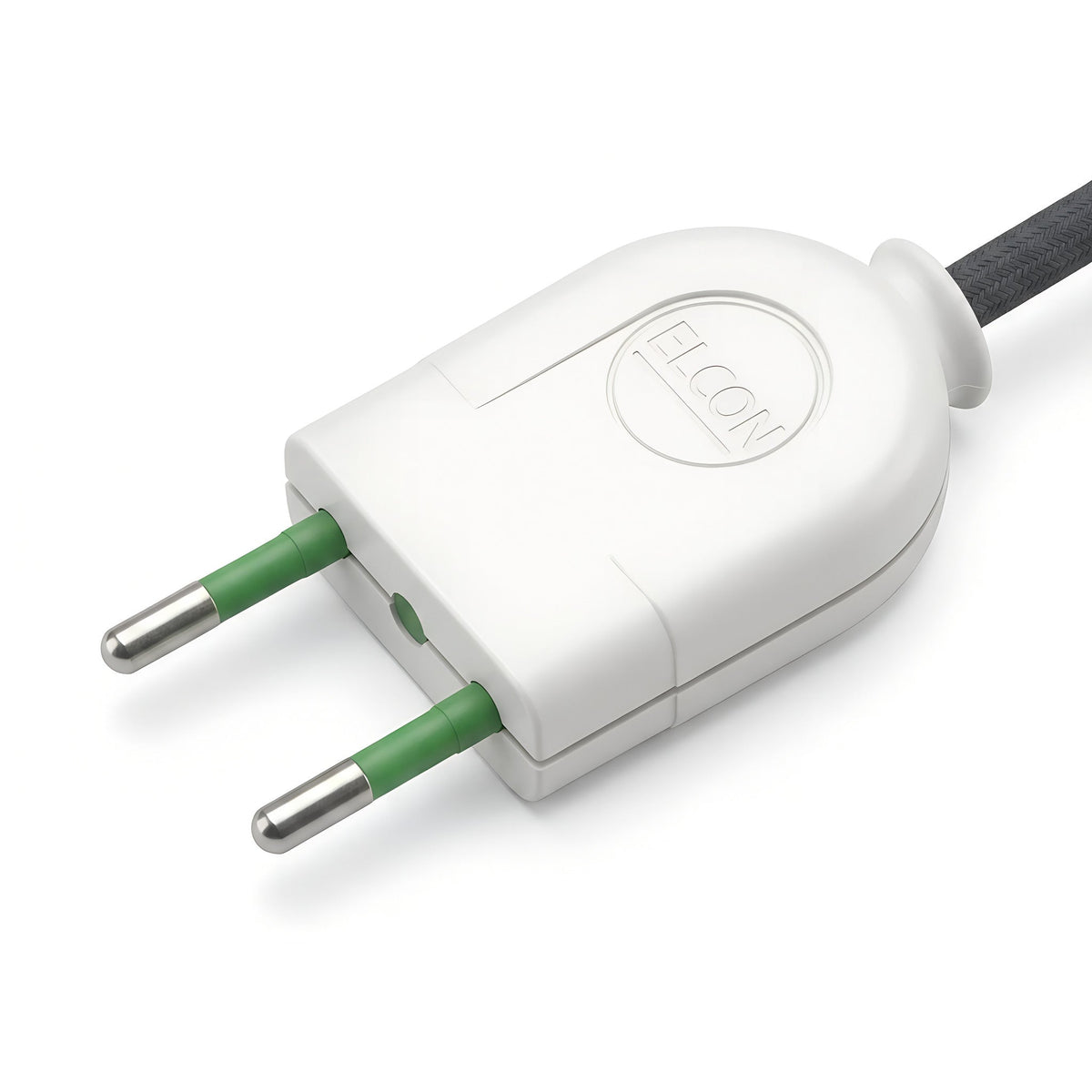 Fiche électrique droite, petit modèle pour lampe — Blanc