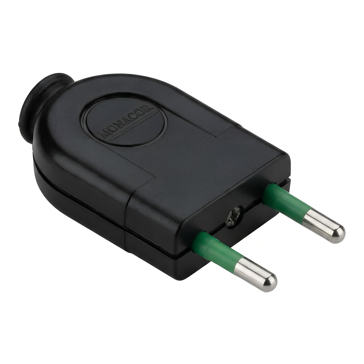 Fiche électrique droite, petit modèle pour lampe — Noir