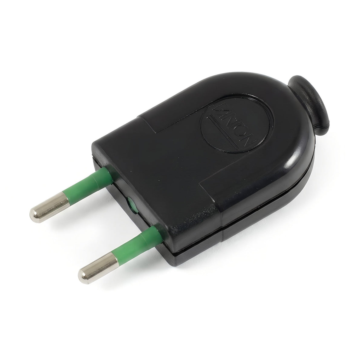 Fiche électrique droite, petit modèle pour lampe — Noir