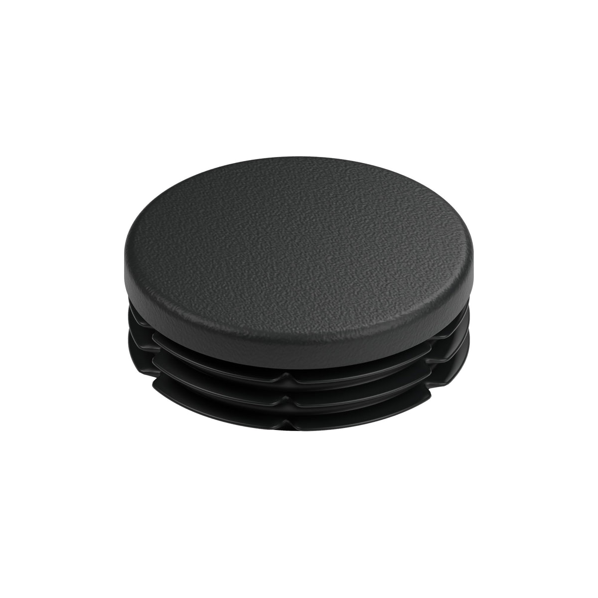 Insert plastique noir pour raccord femelle 1″1/4 33x42, vue de dessus de la tête plate