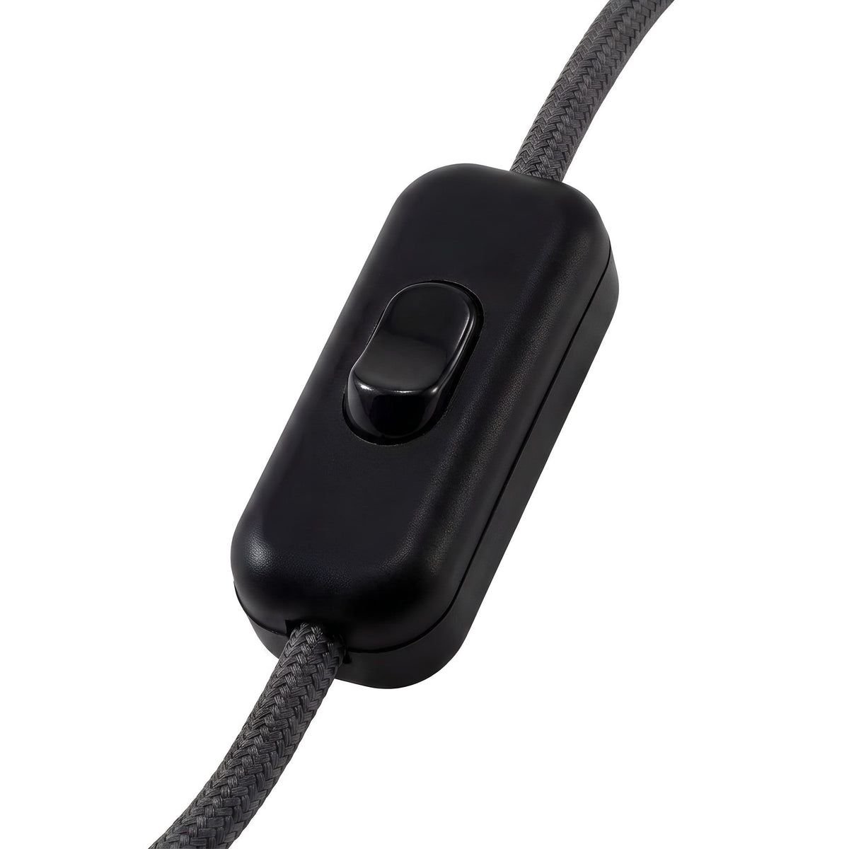 Interrupteur bipolaire à bascule pour fil de lampe — Noir