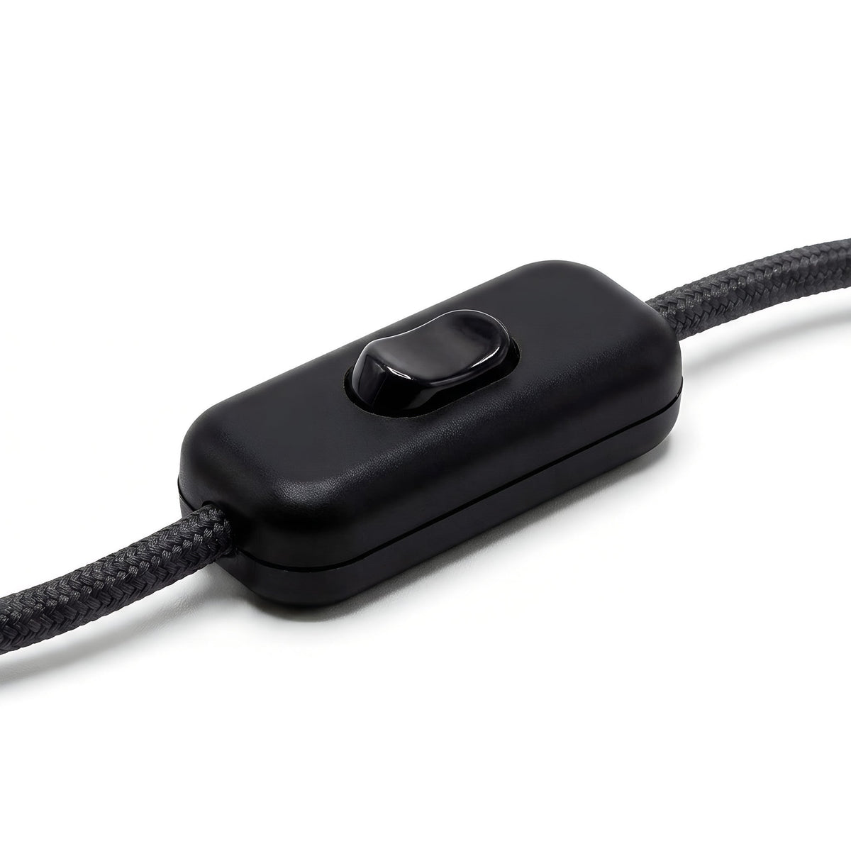 Interrupteur bipolaire à bascule pour fil de lampe — Noir