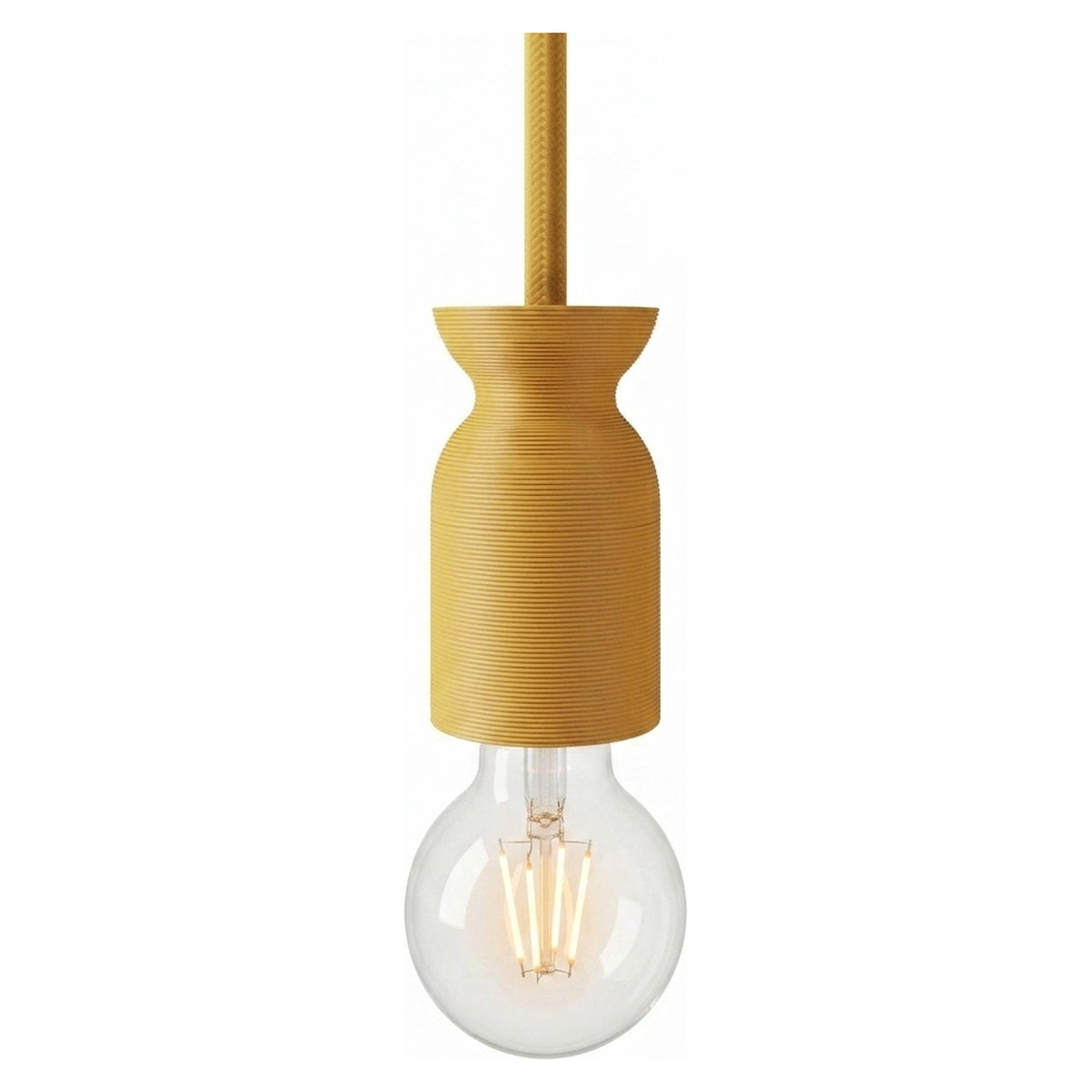 Douille E27 en plastique recyclé imprimé en 3D — Ocre