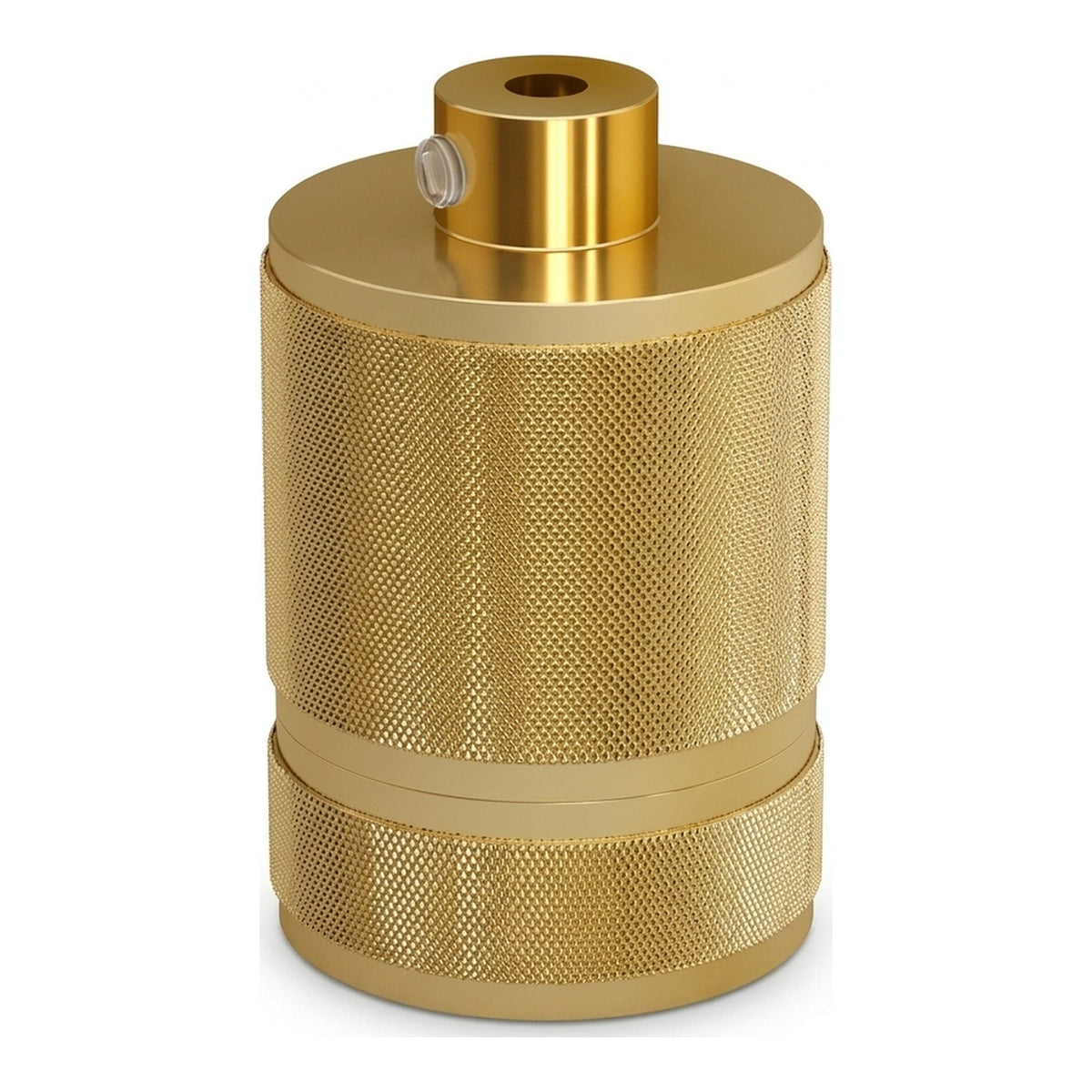 Douille E27 en aluminium moleté double bague — Laiton