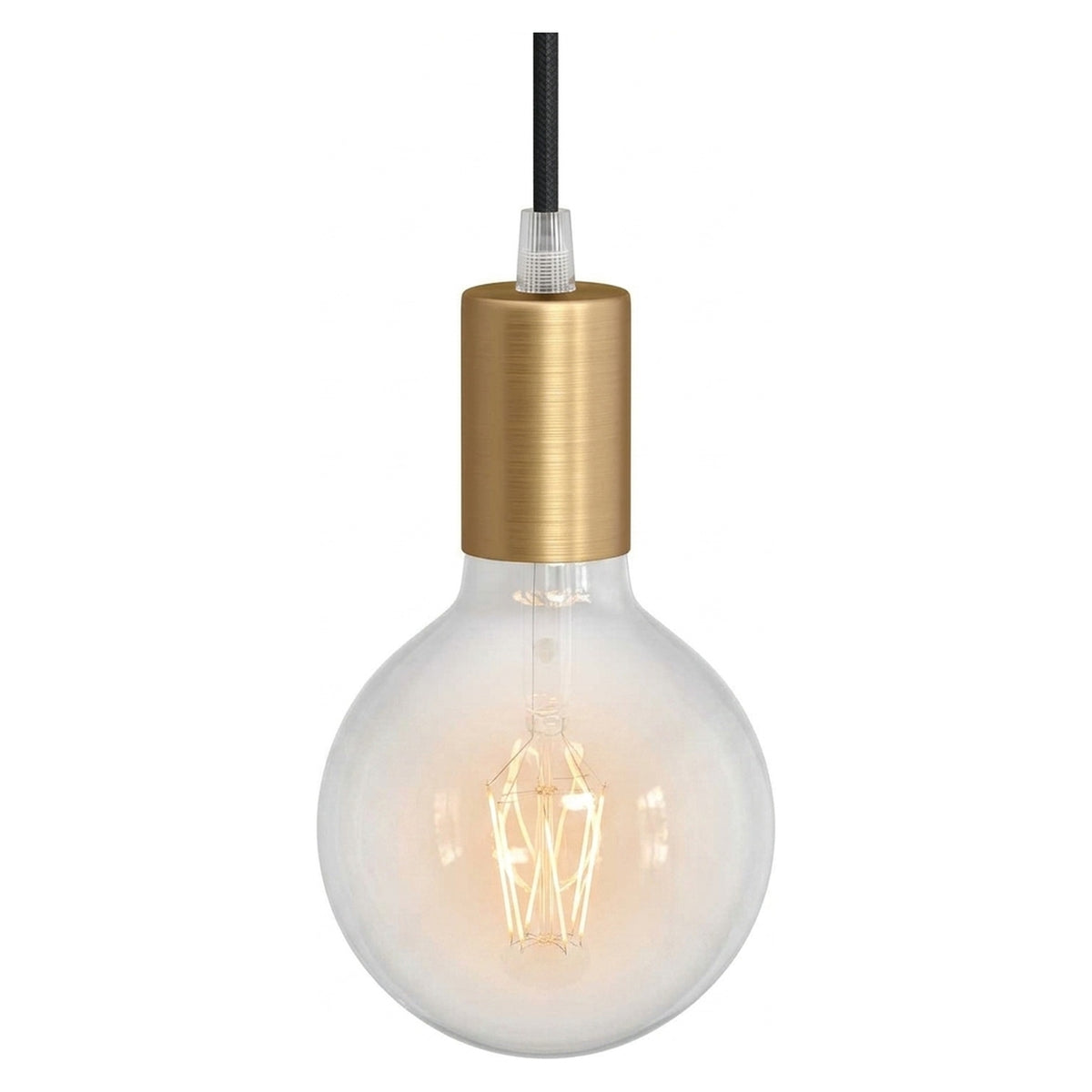 Douille E27 cylindrique en métal — Conique plastique / Bronze satiné