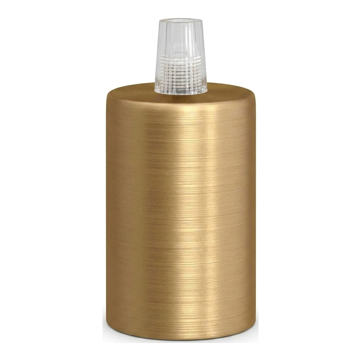 Douille E27 cylindrique en métal — Conique plastique / Bronze satiné