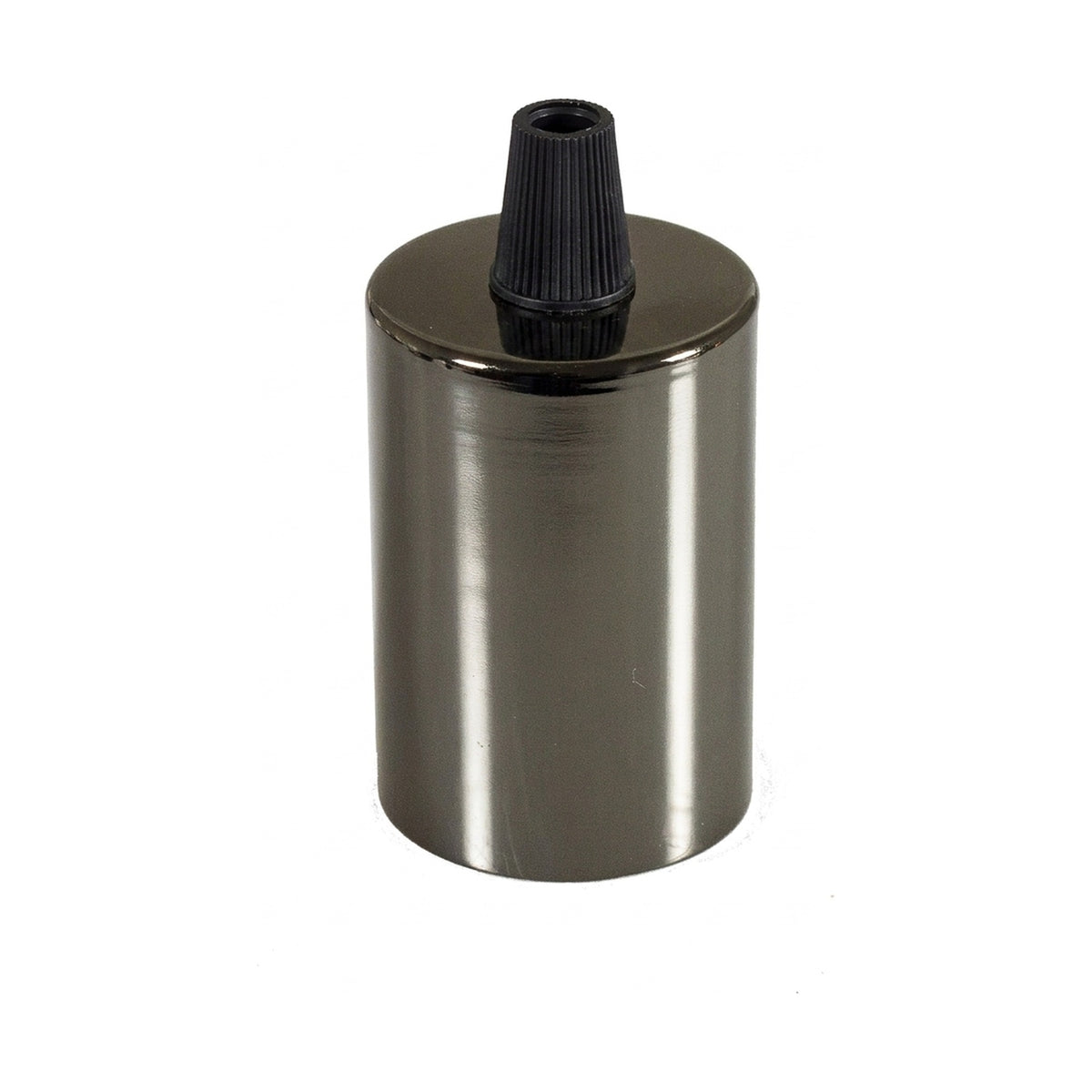 Douille E27 cylindrique en métal — Conique plastique / Perle noire