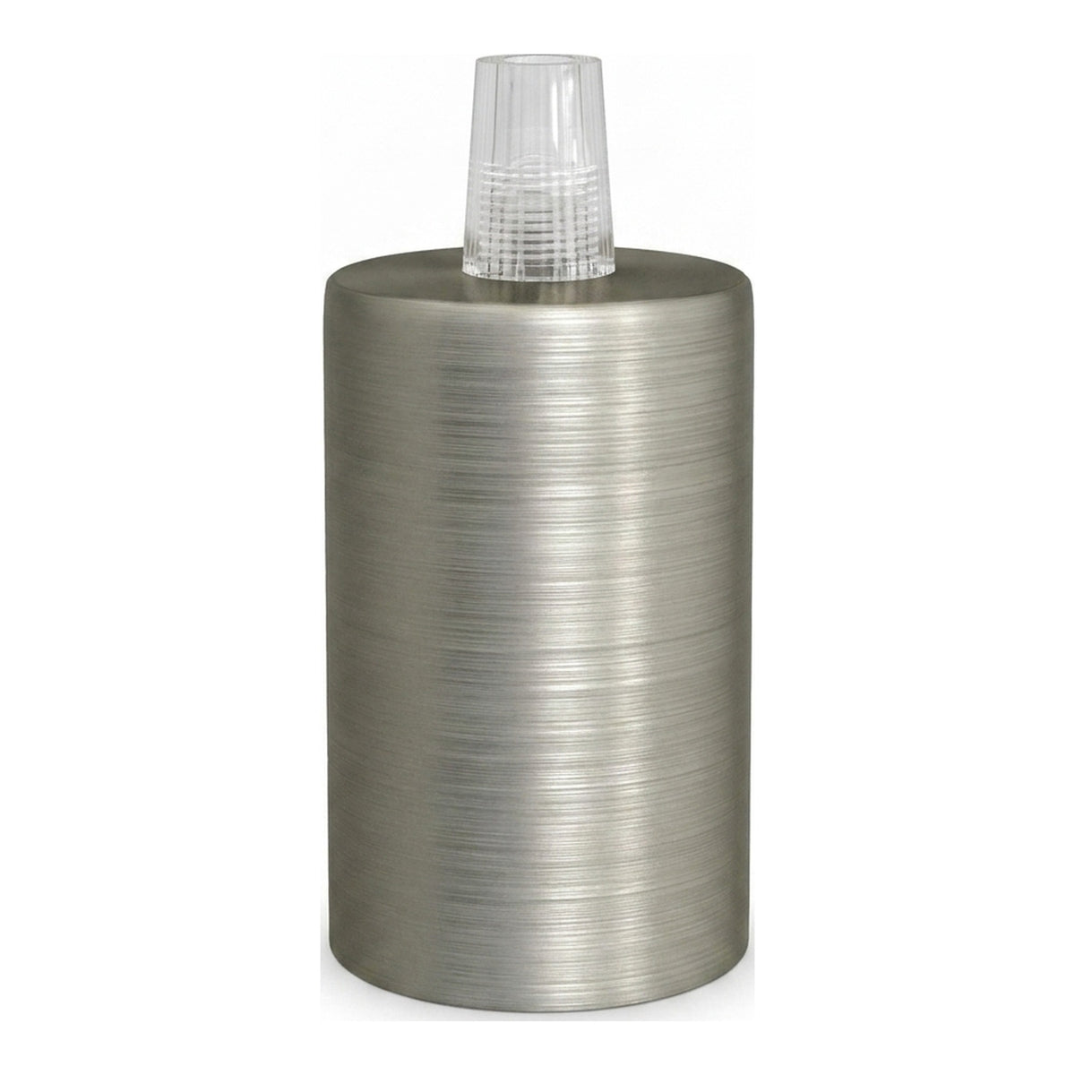 Douille E27 cylindrique en métal — Conique plastique / Titane satiné