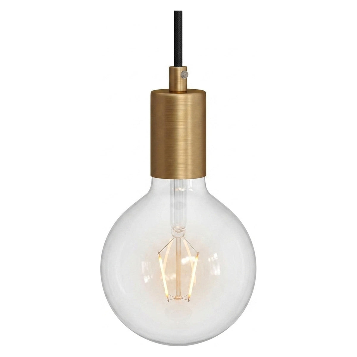 Douille E27 cylindrique en métal — Cylindrique métal / Bronze satiné