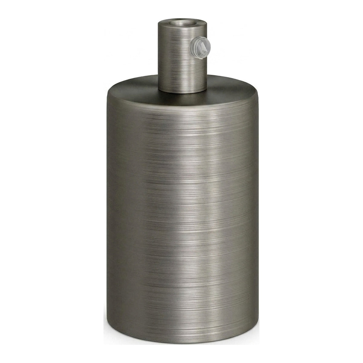 Douille E27 cylindrique en métal — Cylindrique métal / Titane satiné
