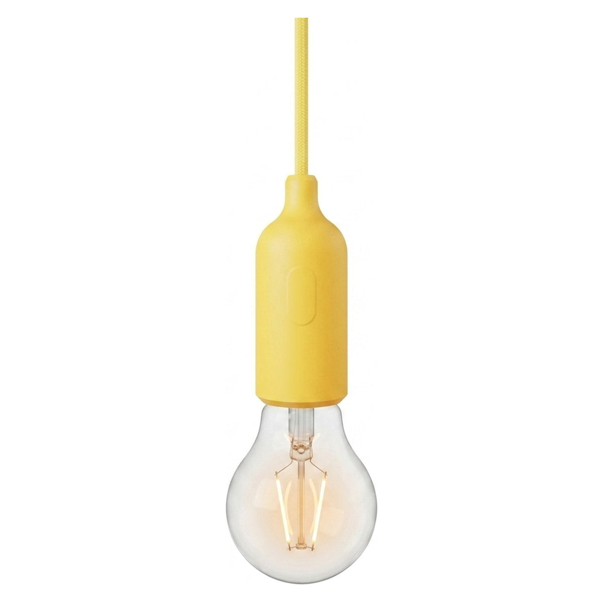 Douille E27 en silicone avec interrupteur — Jaune