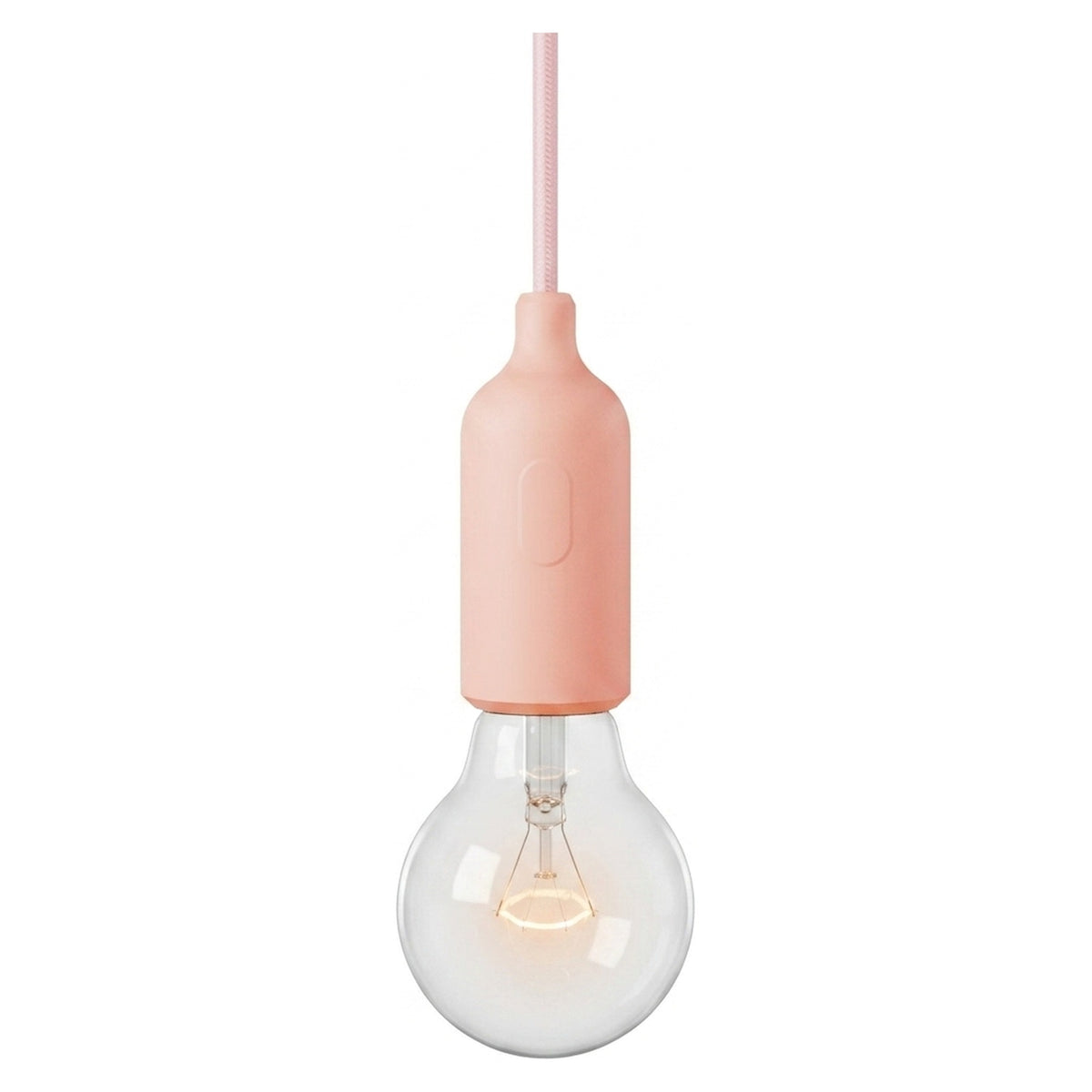 Douille E27 en silicone avec interrupteur — Saumon