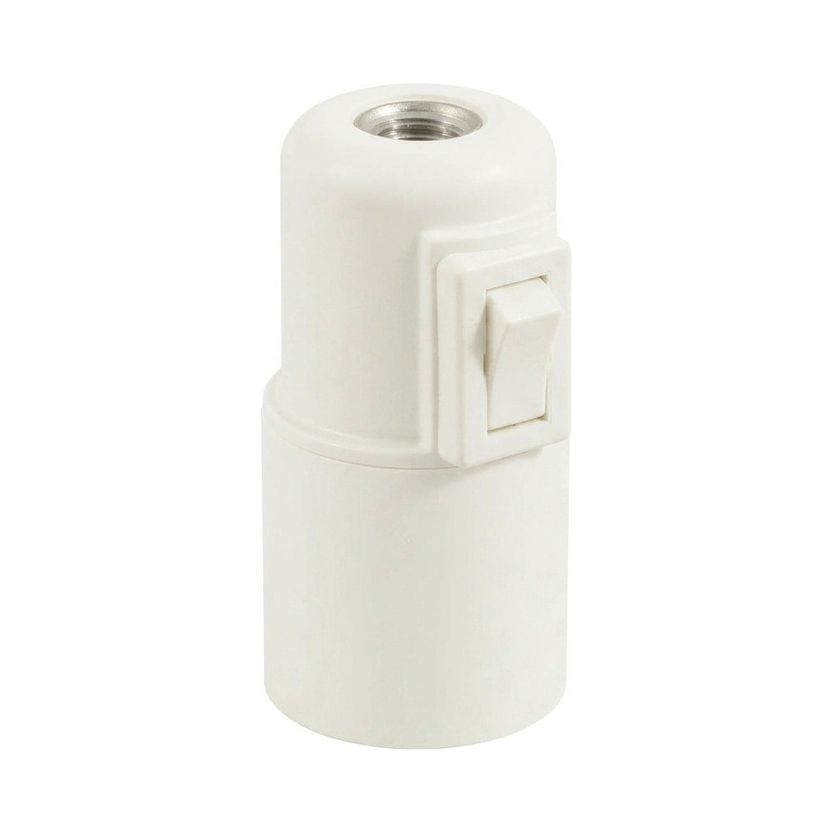 Douille E27 en thermoplastique avec interrupteur — Blanc