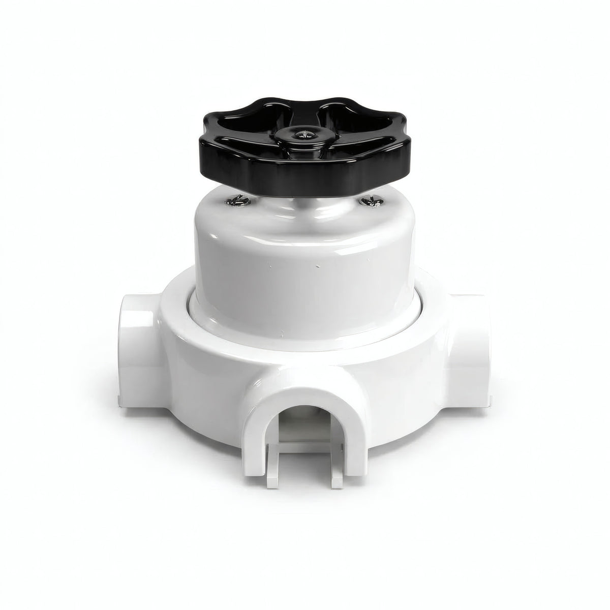 Kit interrupteur va-et-vient à bouton et socle en porcelaine — Blanc / Noir / 3 sorties