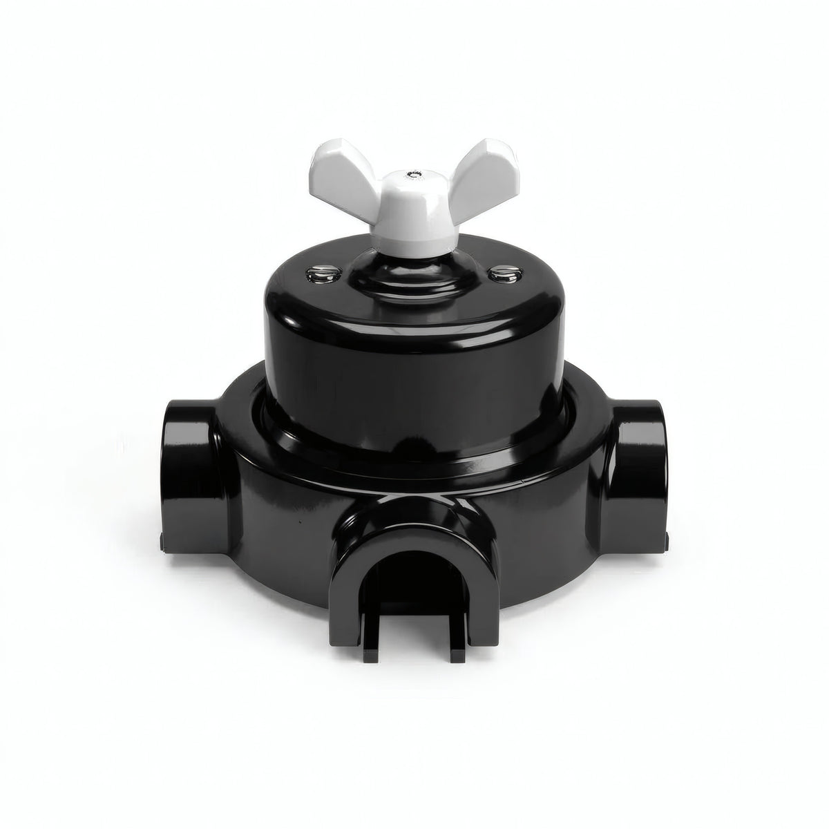 Kit va-et-vient à écrou papillon et socle en porcelaine — Noir / Blanc / 3 sorties