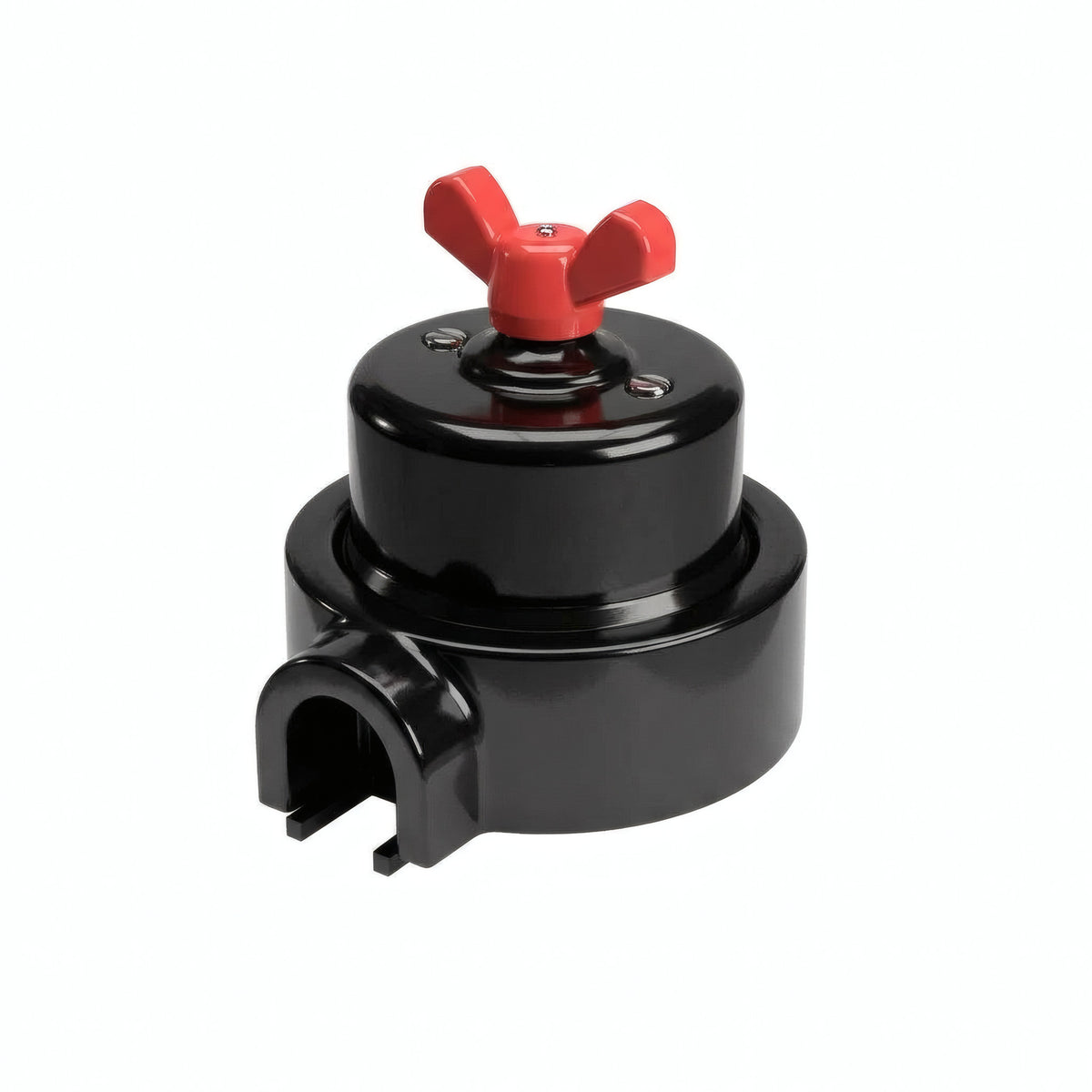 Kit va-et-vient à écrou papillon et socle en porcelaine — Noir / Rouge / 1 sortie
