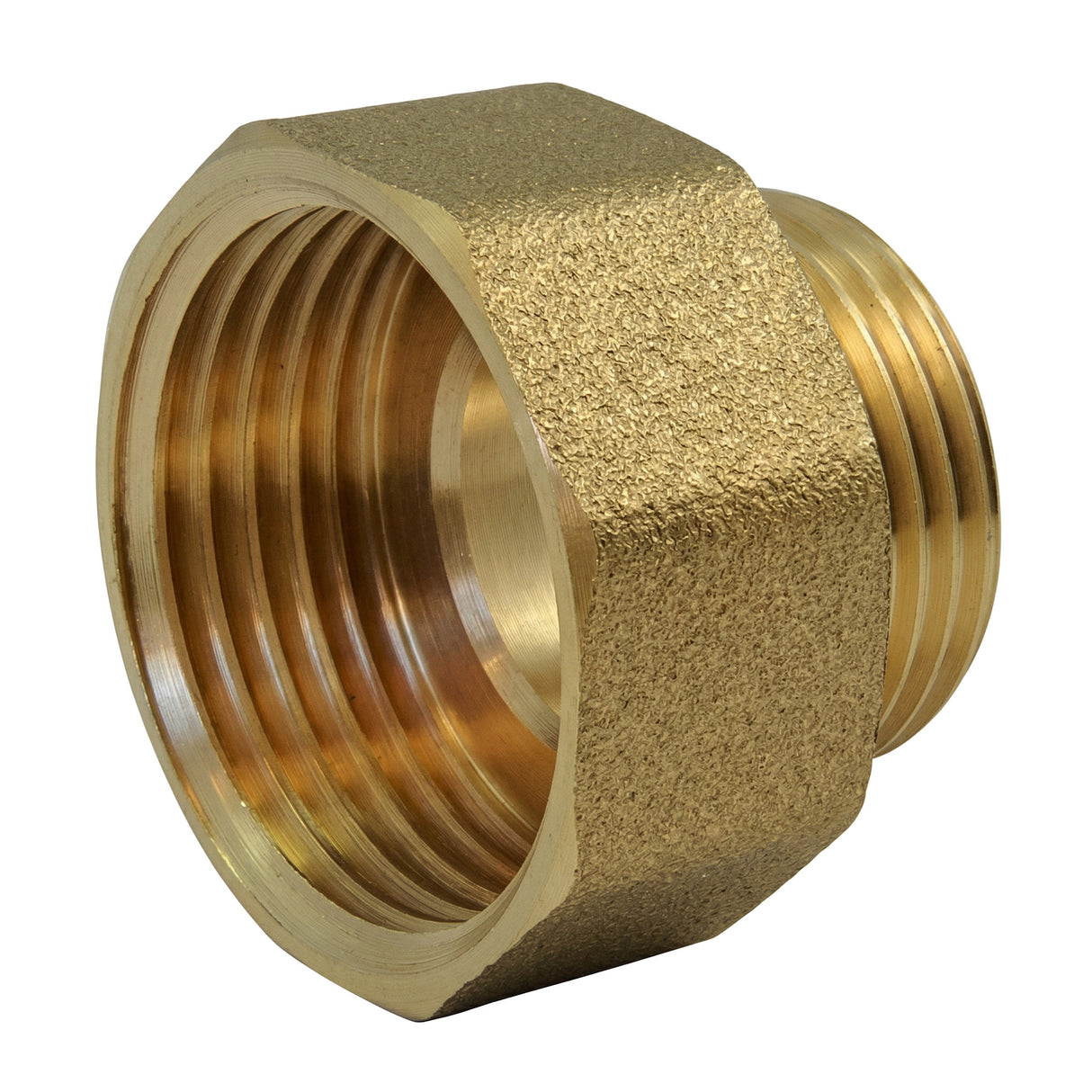 Mamelon réduit femelle-mâle en laiton CW617N BSP - vue isométrique 3/4