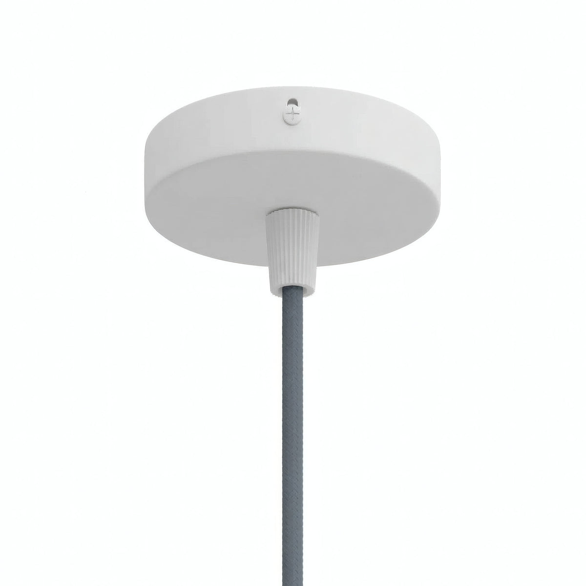 Mini rosace cylindrique en métal, Ø 83 mm — 1 trou central / Conique thermoplastique / Blanc mat