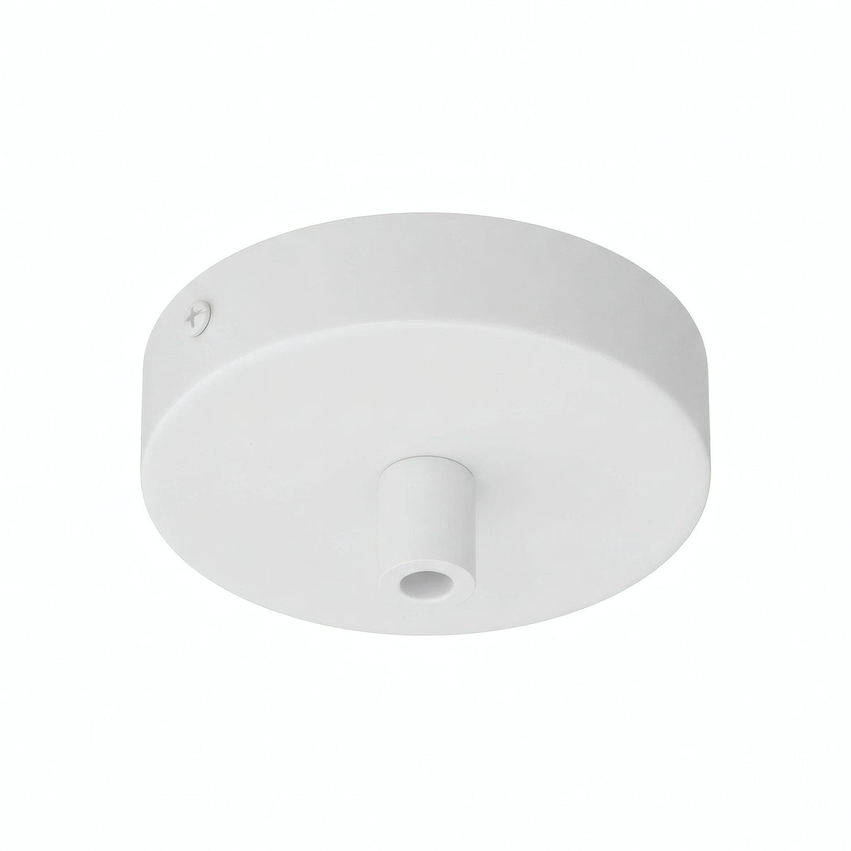 Mini rosace cylindrique en métal, Ø 83 mm — 1 trou central / Cylindrique métal / Blanc mat