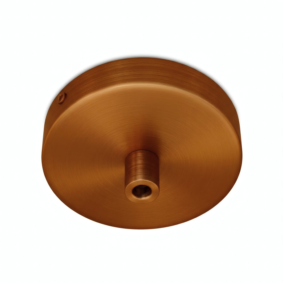 Mini rosace cylindrique en métal, Ø 83 mm — 1 trou central / Cylindrique métal / Cuivre satiné