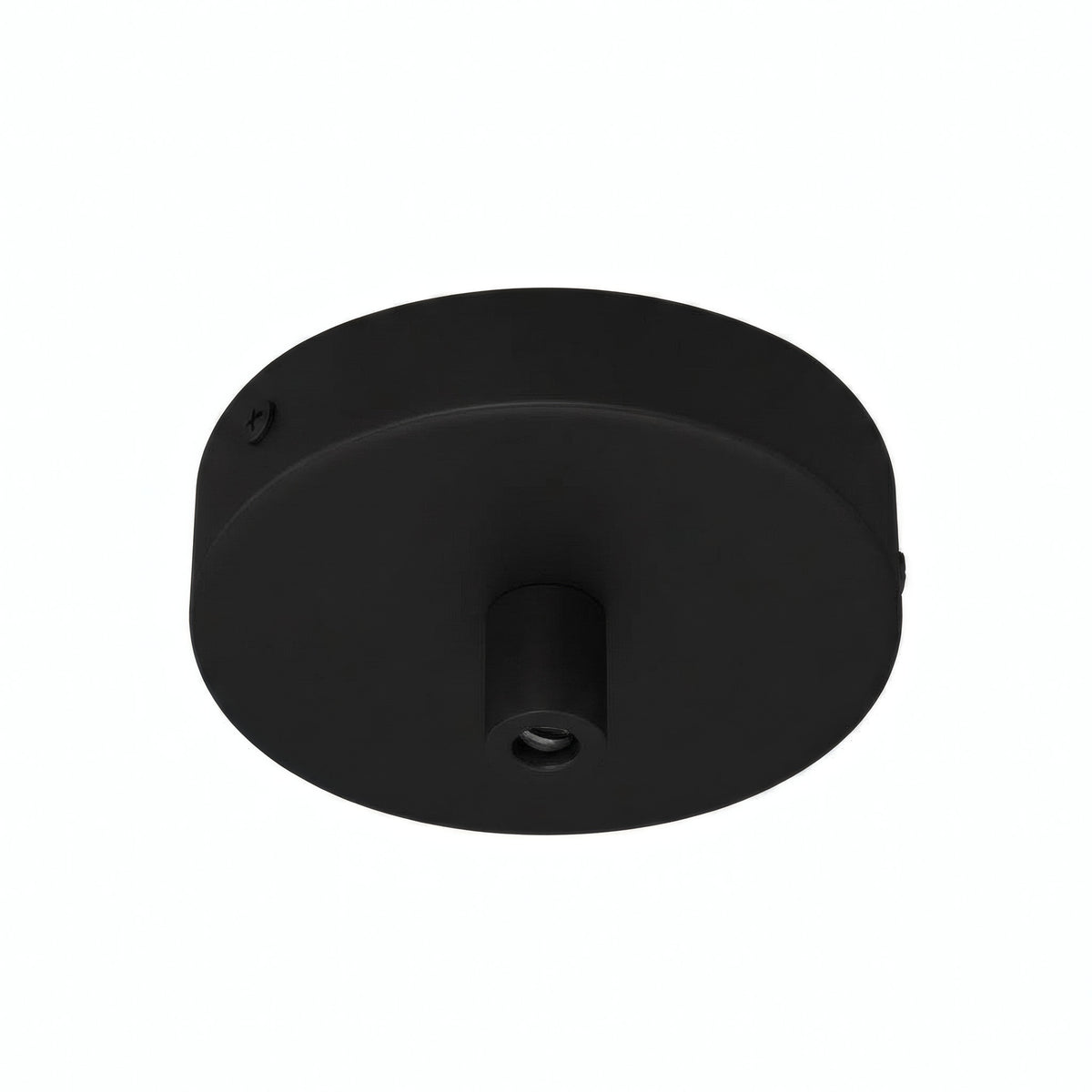 Mini rosace cylindrique en métal, Ø 83 mm — 1 trou central / Cylindrique métal / Noir