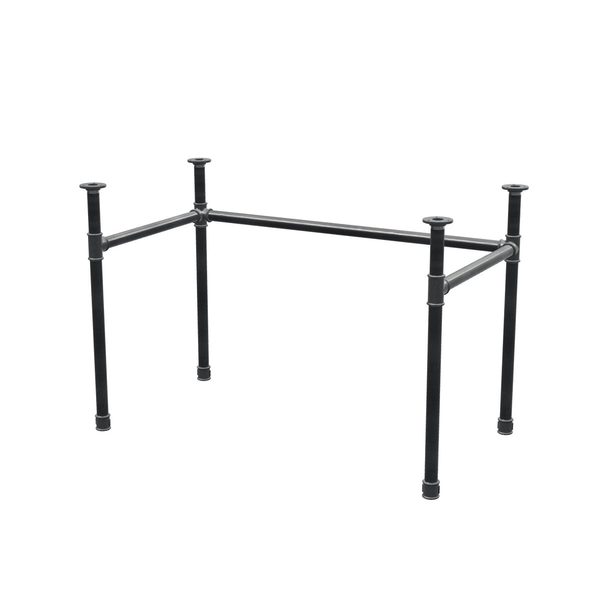 Piètement de bureau, châssis en U, fonte et acier Ø 34 mm, 112 × 62 cm, hauteur 72 cm