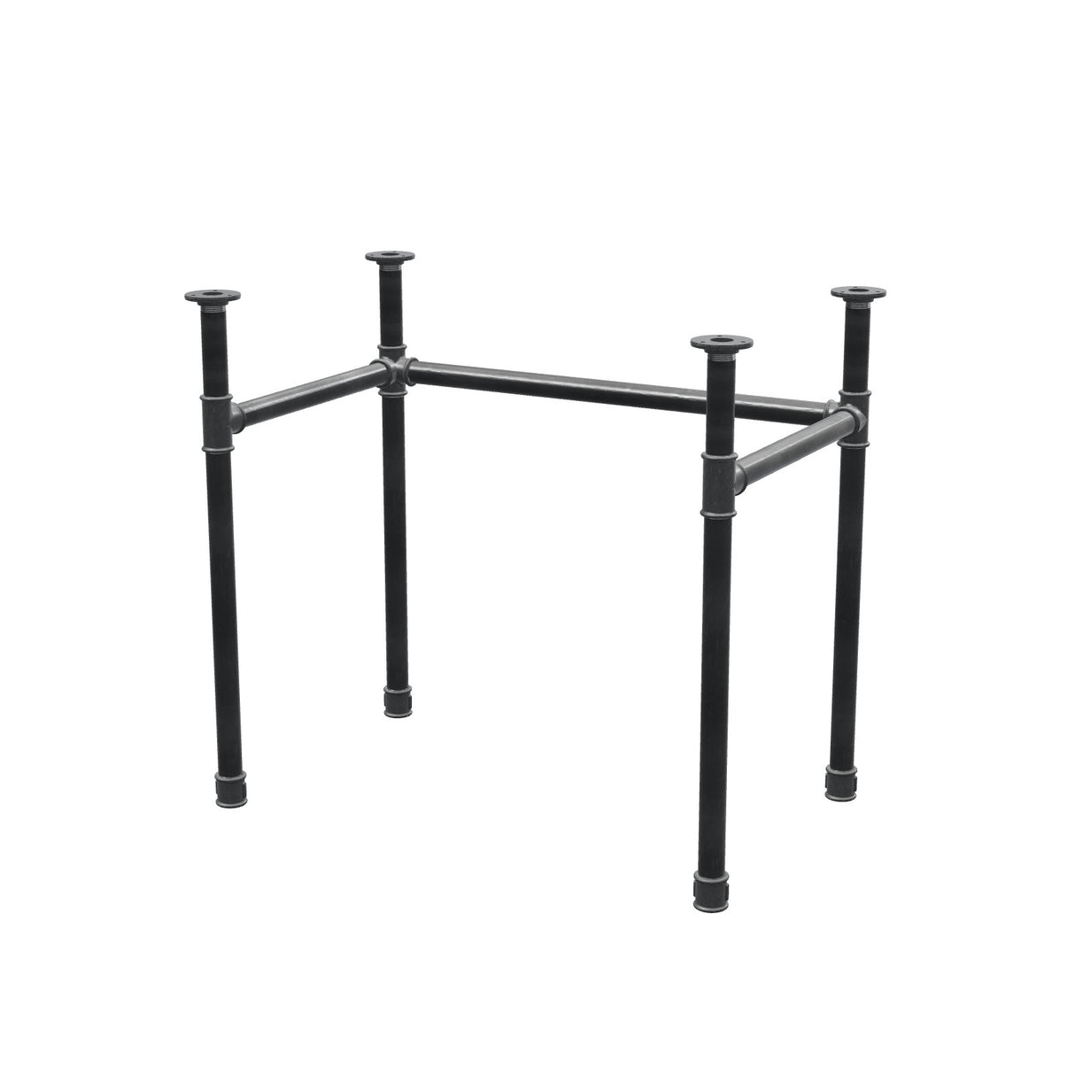 Piètement de bureau, châssis en U, fonte et acier Ø 34 mm, 82 × 52 cm, hauteur 72 cm