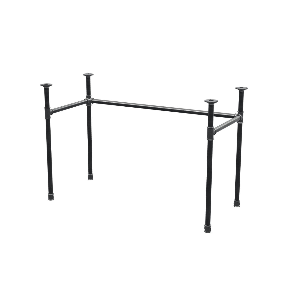 Piètement de bureau, châssis en U, fonte et acier Ø 27 mm, 111 × 51 cm, hauteur 71 cm