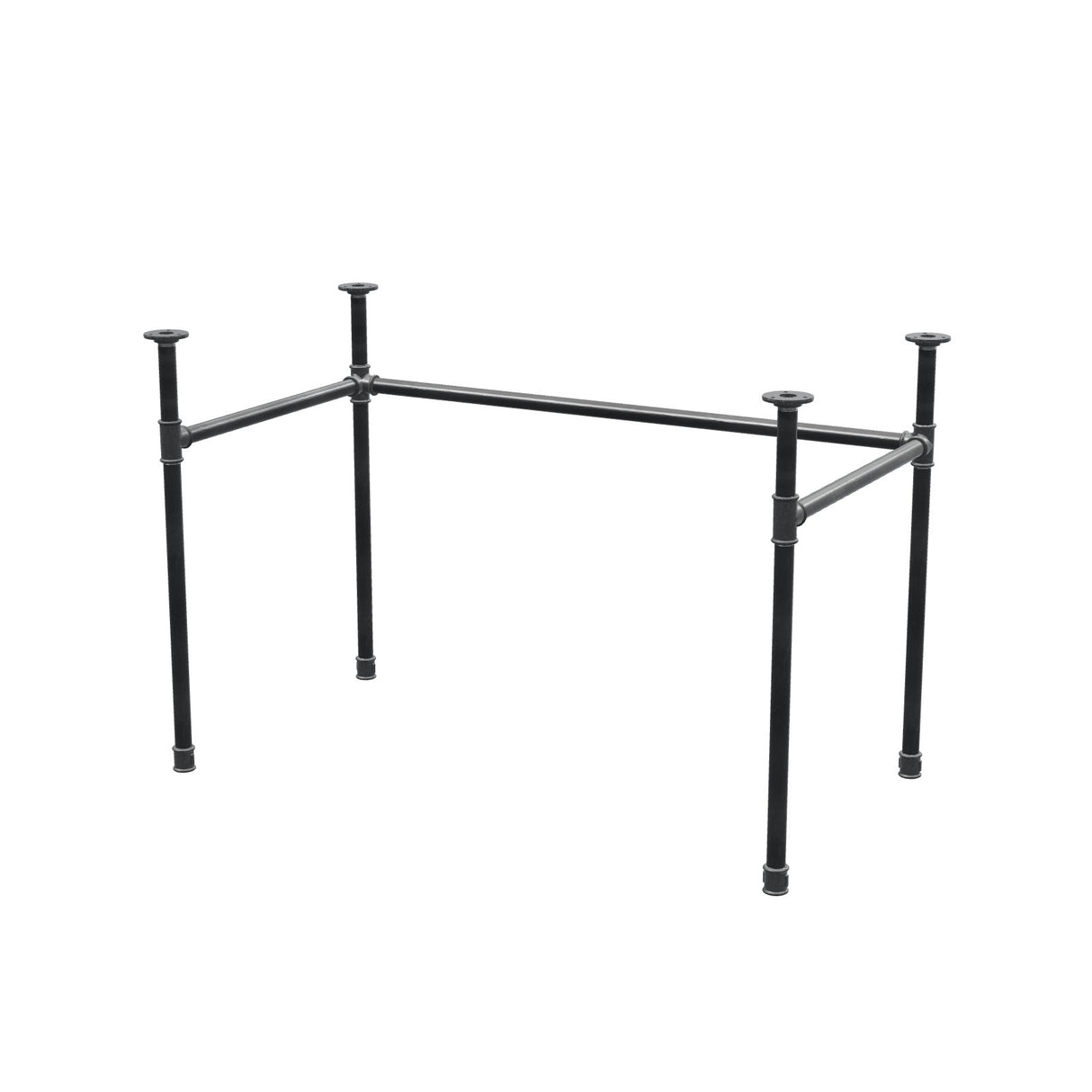 Piètement de bureau, châssis en U, fonte et acier Ø 27 mm, 111 × 61 cm, hauteur 71 cm