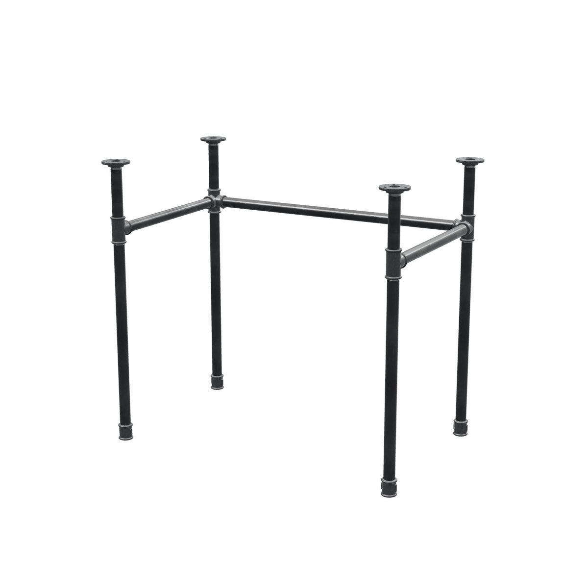 Piètement de bureau, châssis en U, fonte et acier Ø 27 mm, 81 × 51 cm, hauteur 71 cm