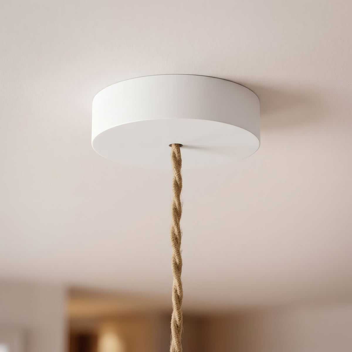 Rosace ronde en bois, Ø 120 mm — Blanc